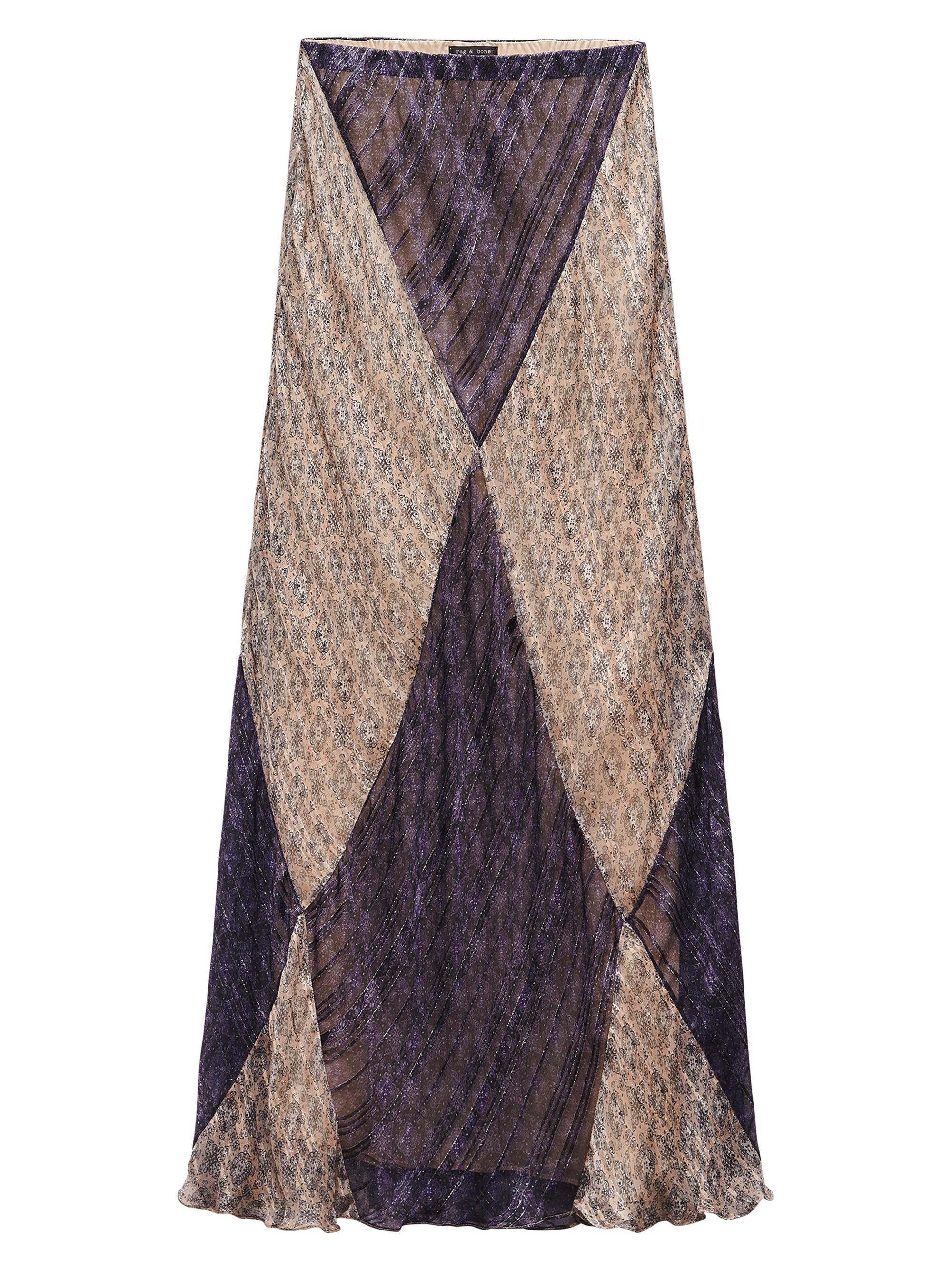 rag & bone Women's Delancy Diamond Floral Maxi Skirt - Beige Multi