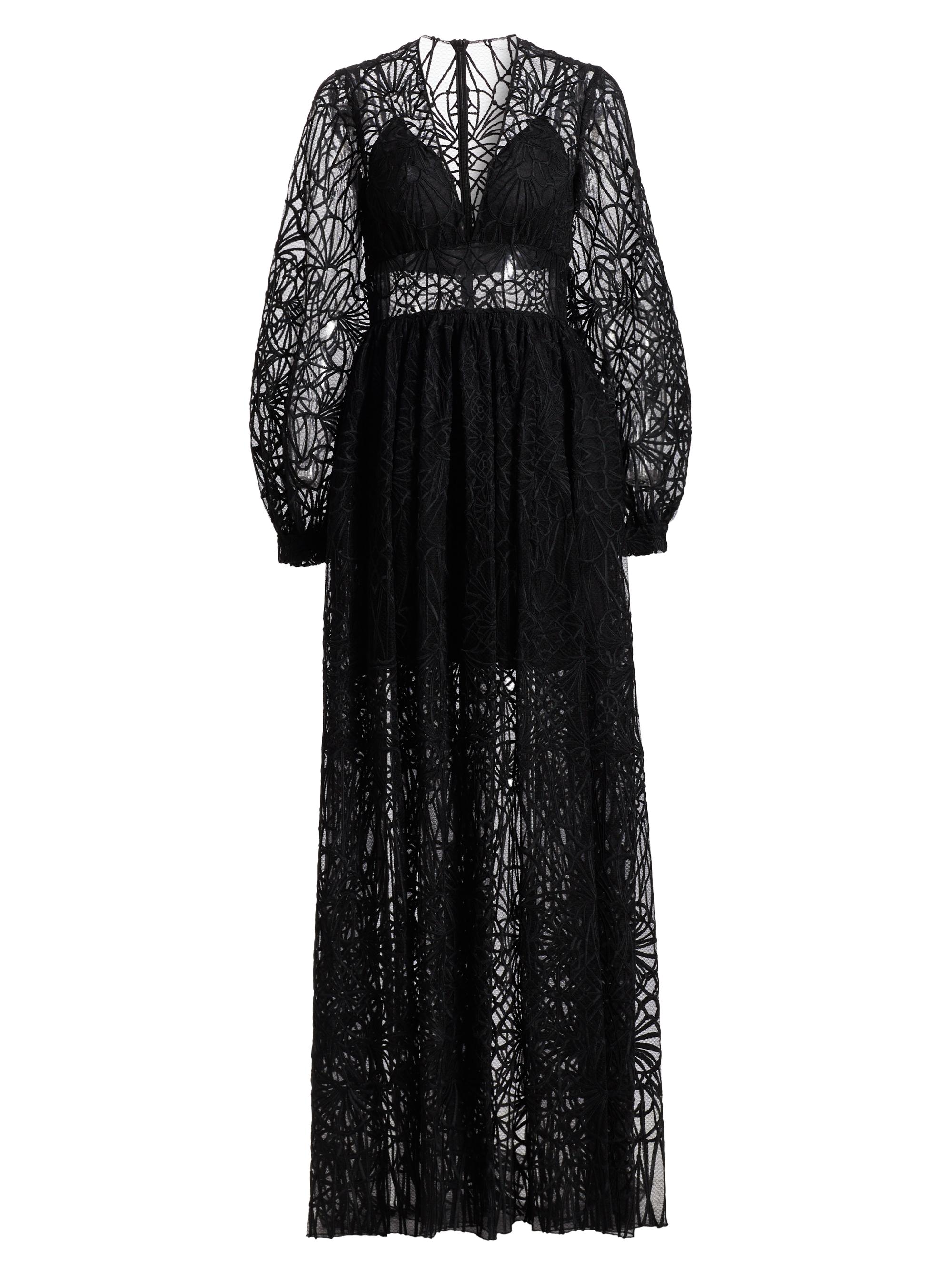 Zuhair Murad Women's Cathedral Embroidered Tulle Gown - Black
