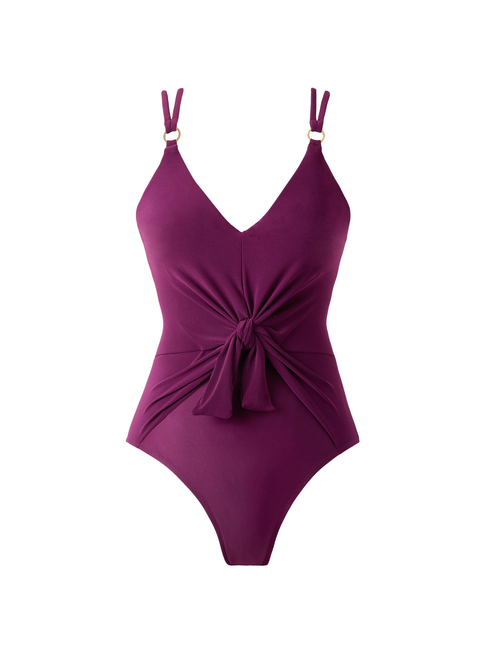 Magicsuit Women's Obi One Saki Tie-Waist One-Piece Swimsuit - Boysenberry
