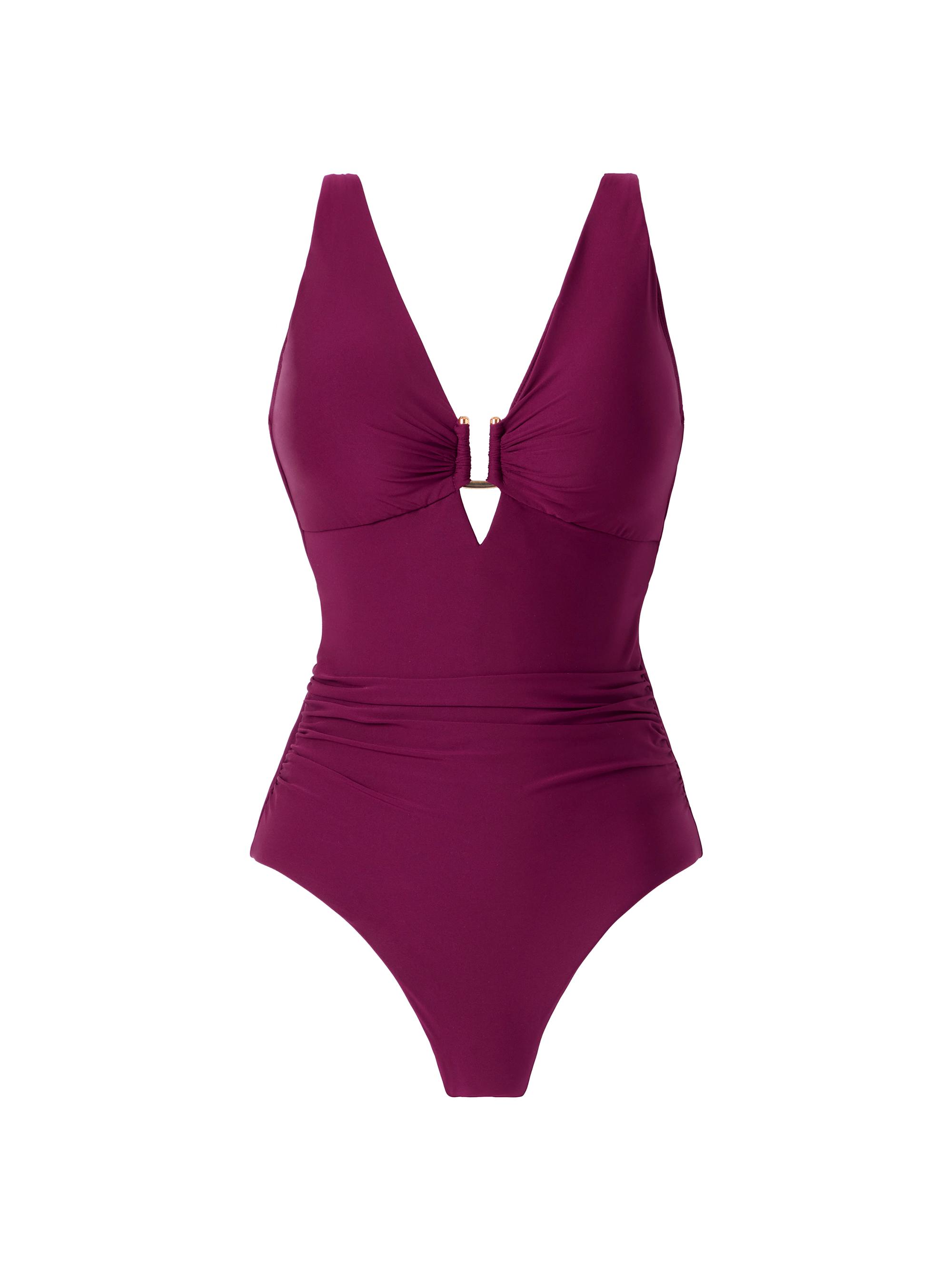 Magicsuit Women's Marquis Kristi Ruched One-Piece Swimsuit - Boysenberry