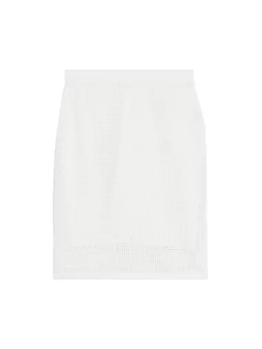 Compact Crepe Pointelle Knit Skirt