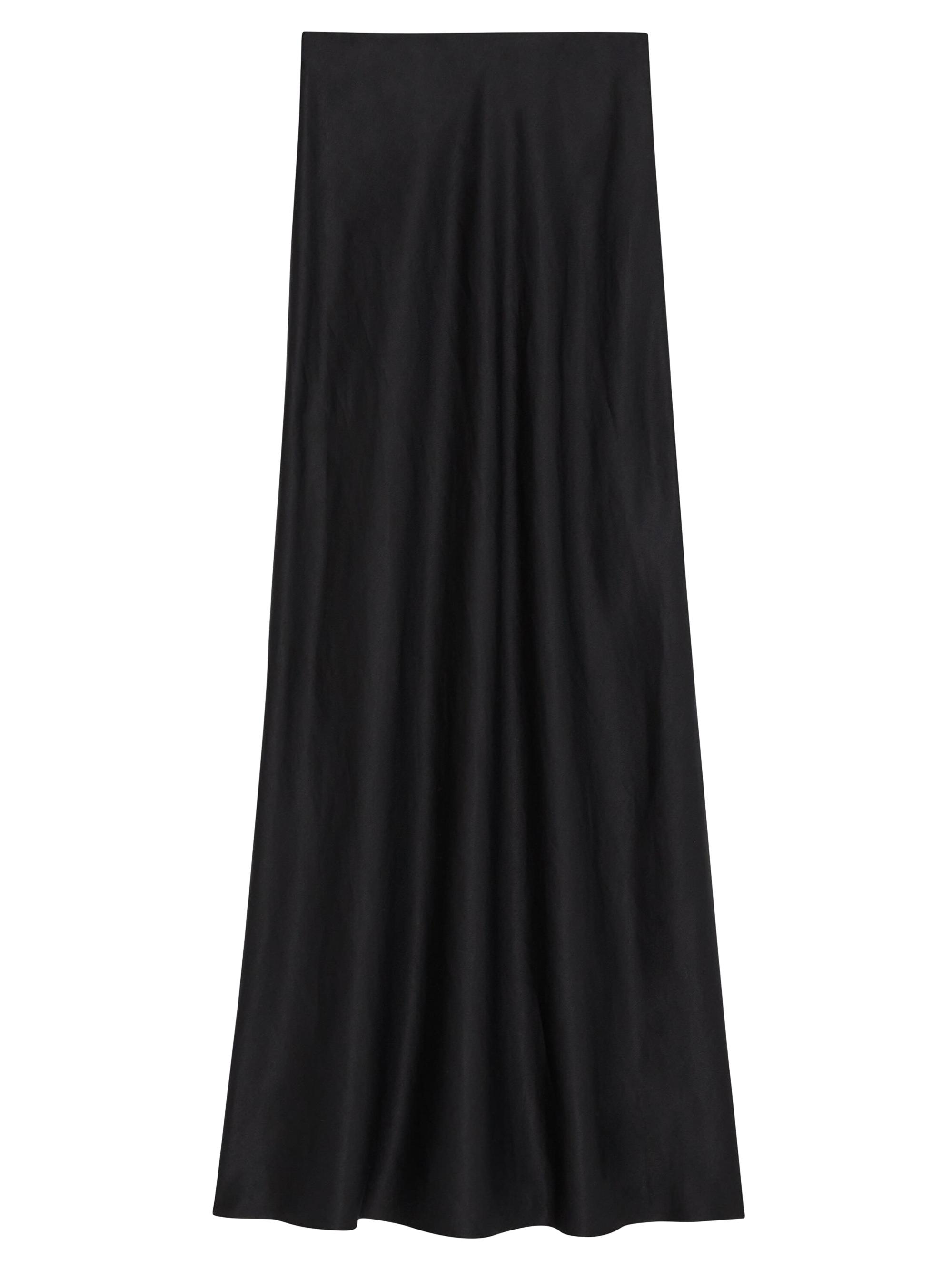 Theory Women's Fluid Linen-Blend Maxi Skirt - Black