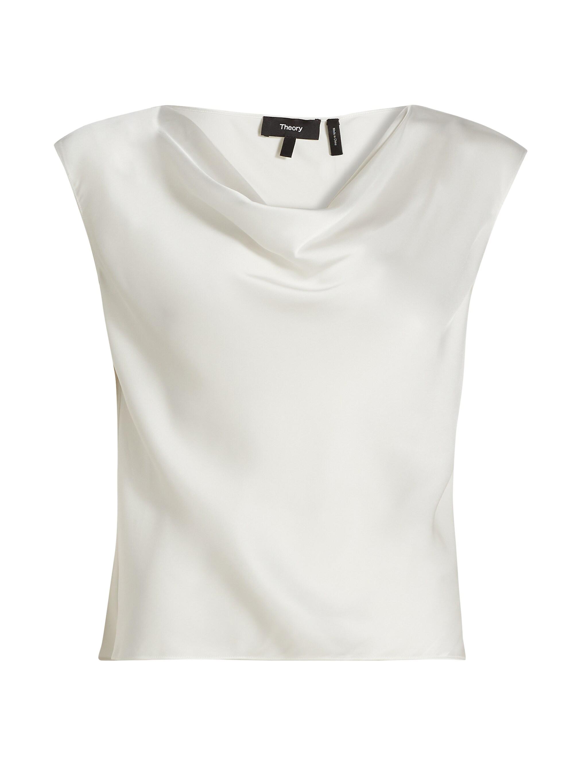 Theory Women's Cowl Neck Satin Top -