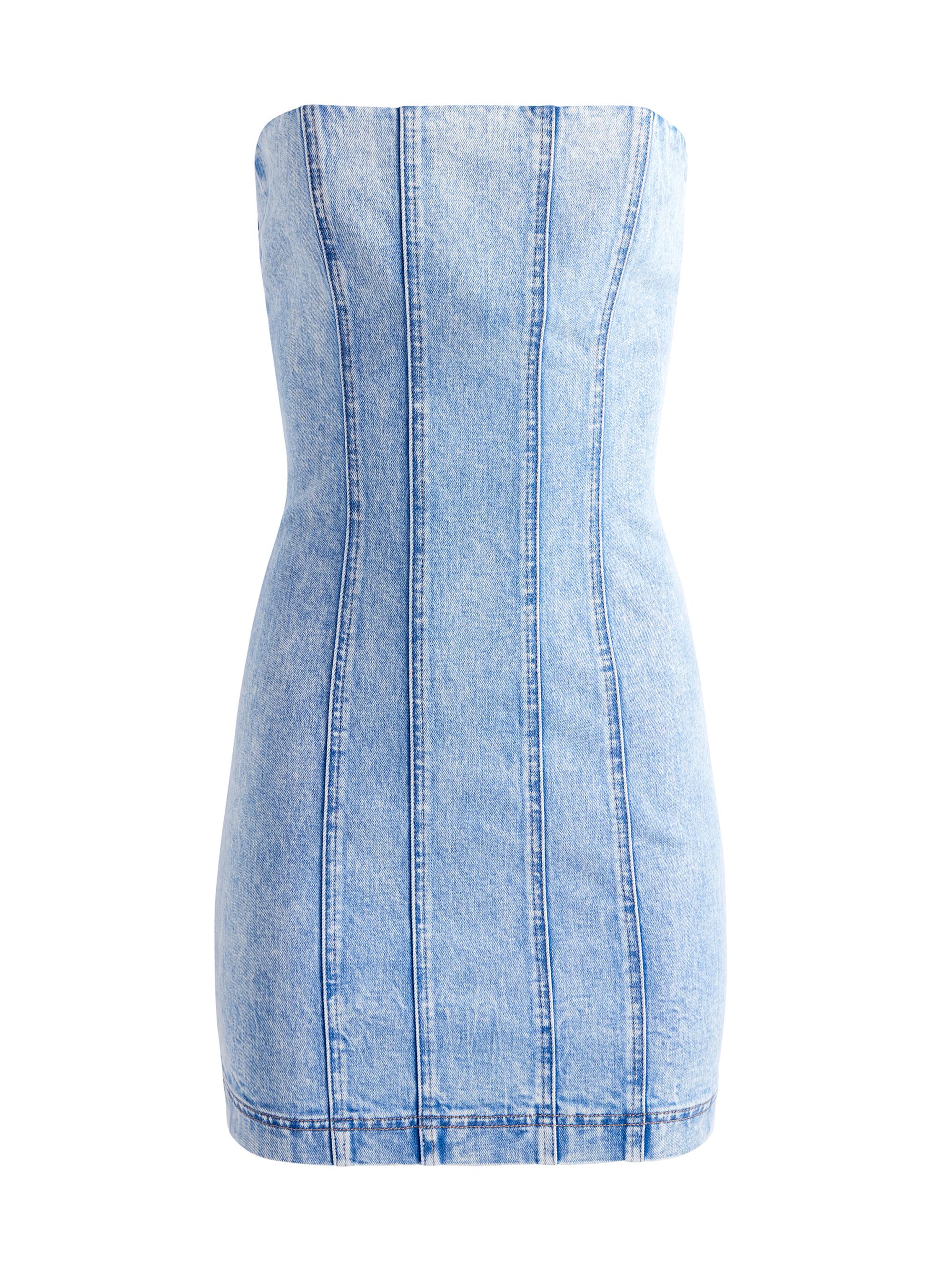 Alice + Olivia Women's Palmer Denim Bustier Minidress - Rocky Blues