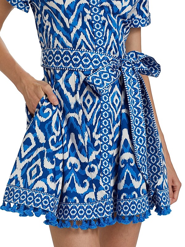 Shop Alice + Olivia Lucy ikat-Inspired Cotton Shirtdress Shop Alice + Olivia Lucy ikat-Inspired Cotton Shirtdress