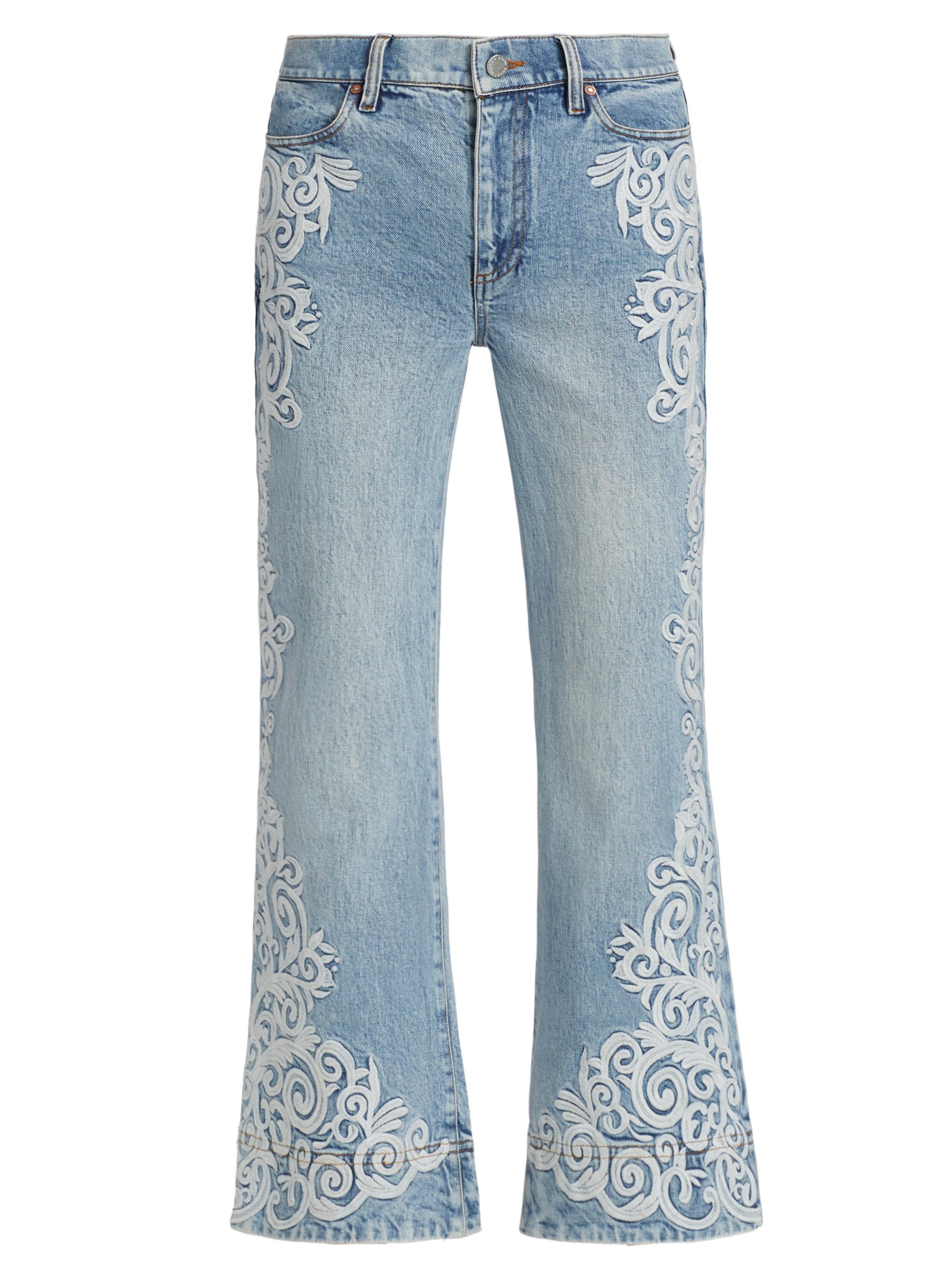 Alice + Olivia Women's Filligree Bootcut Mid-Rise Jeans - Rockstar Blue