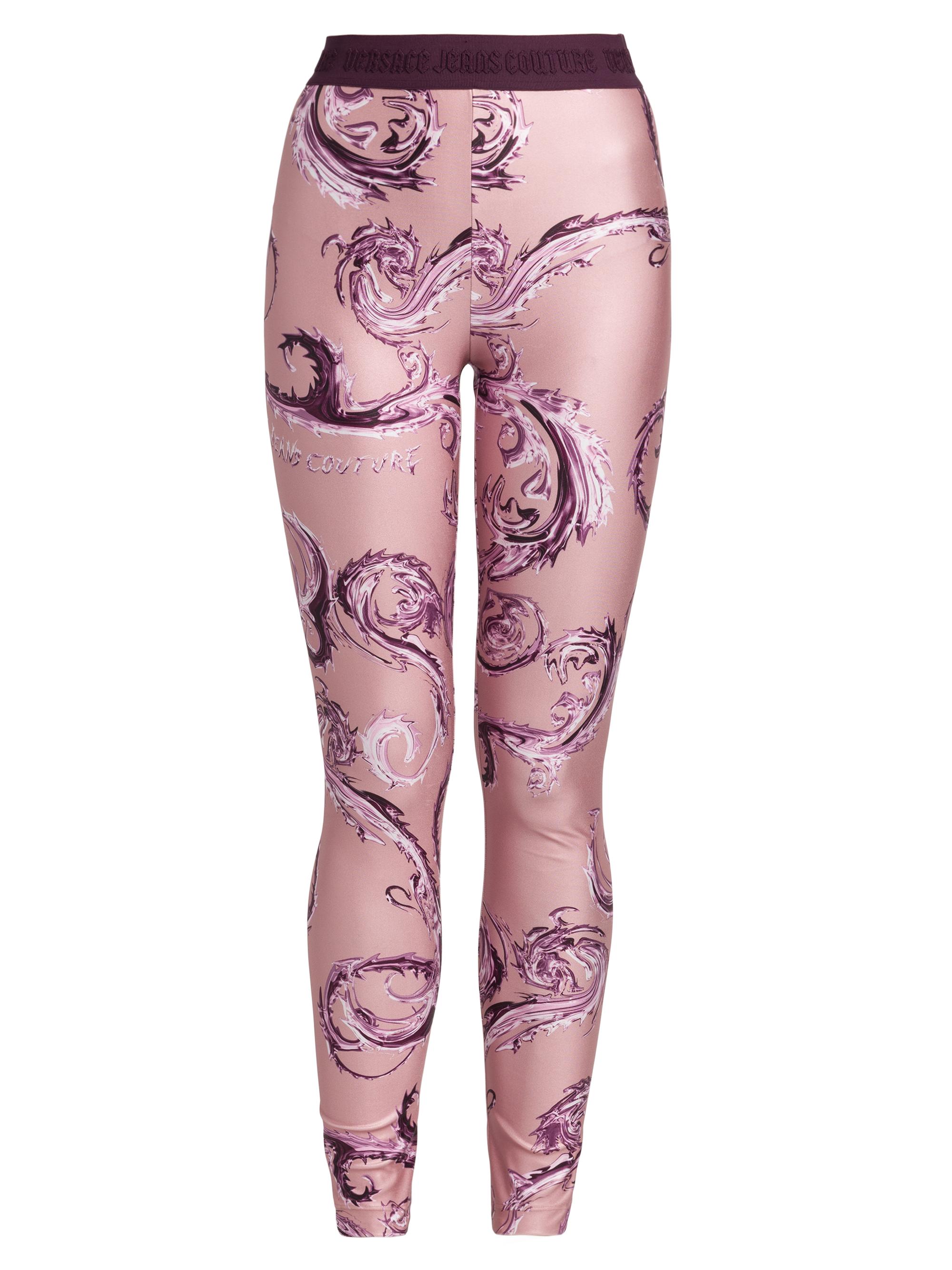 Versace Jeans Couture Women's Printed High-Rise Leggings - Rose Raspberry