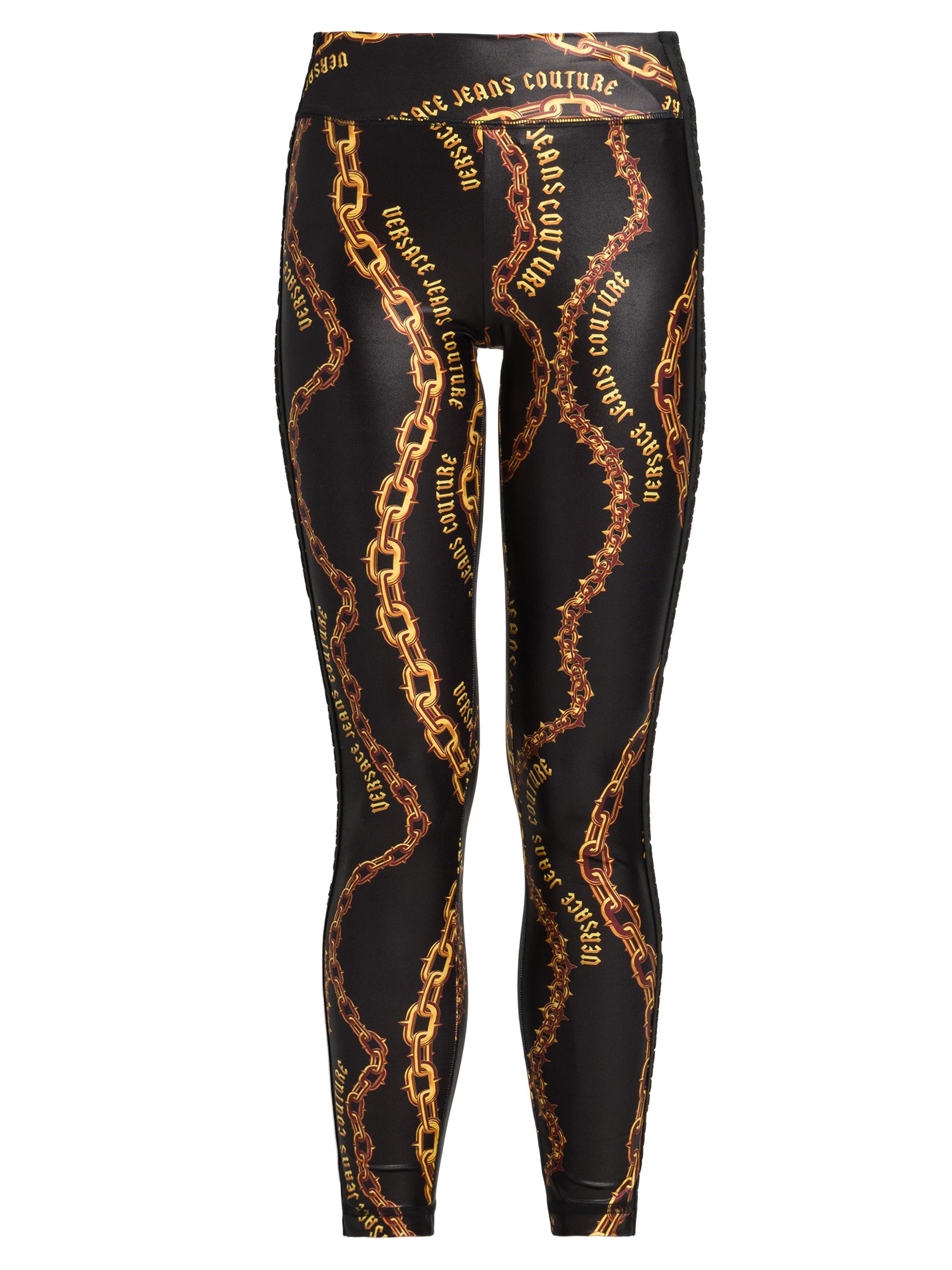 Versace Jeans Couture Women's Chainlink Logo Leggings - Black Gold