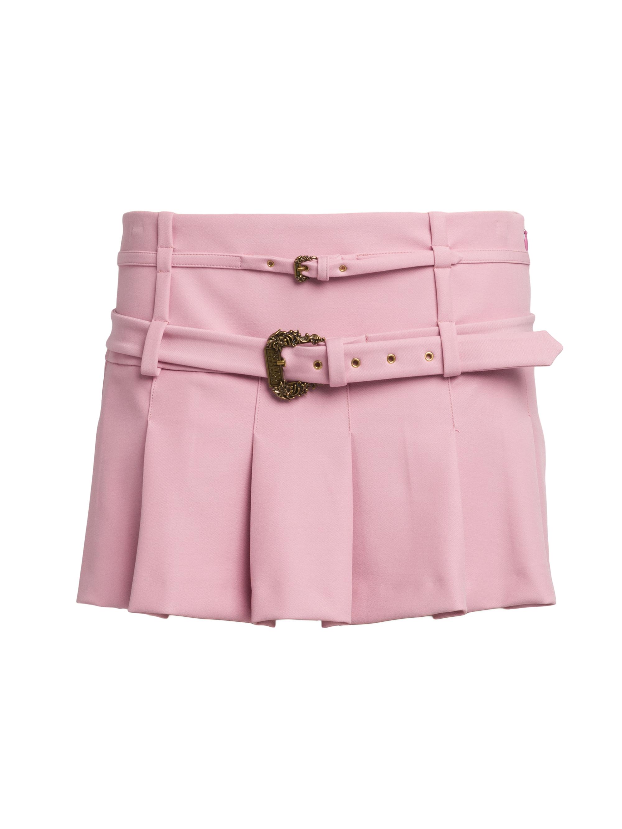 Versace Jeans Couture Women's Double Belt Miniskirt - Rosa