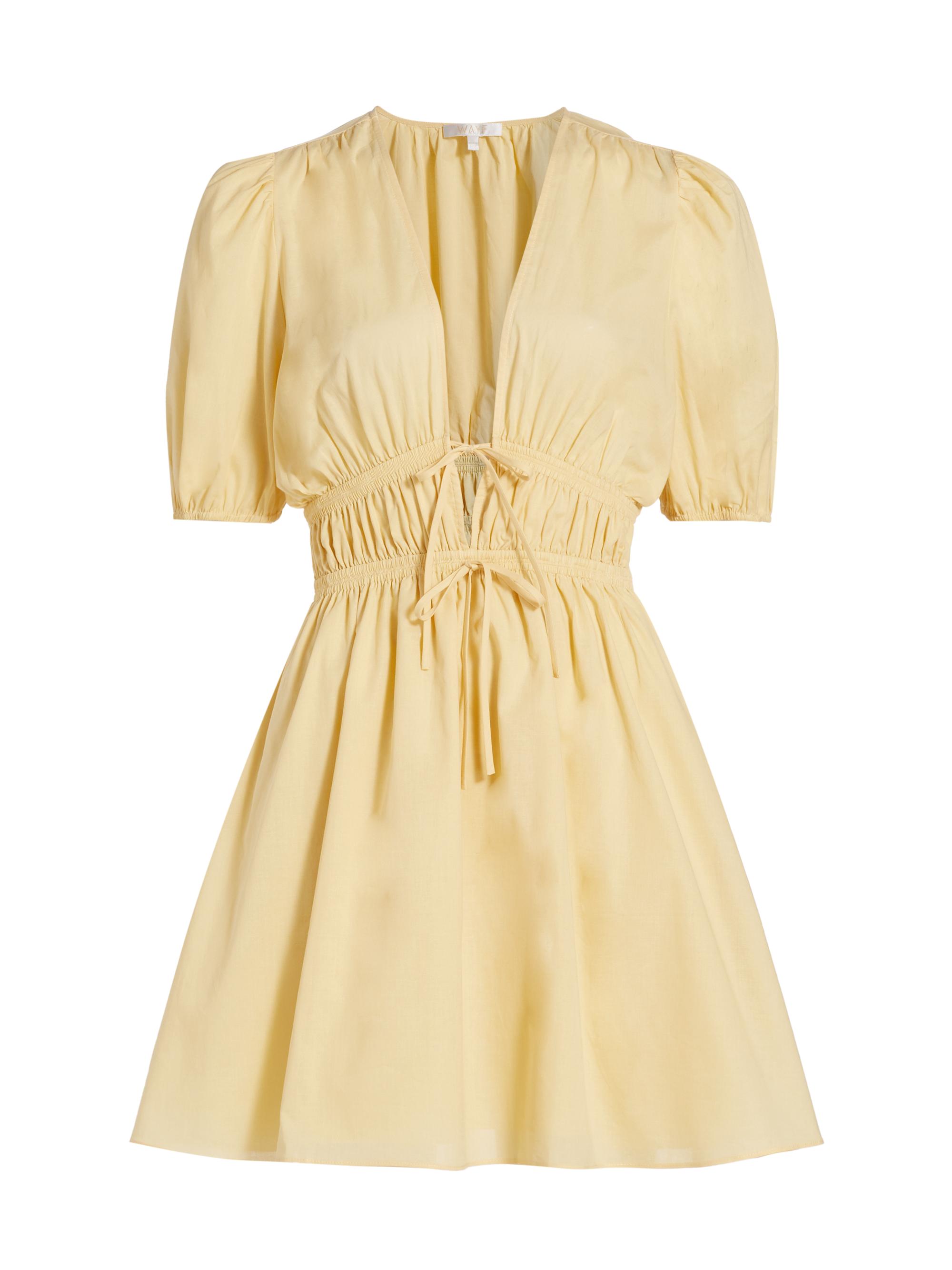 Wayf Women's Silvana Cotton Minidress - Yellow