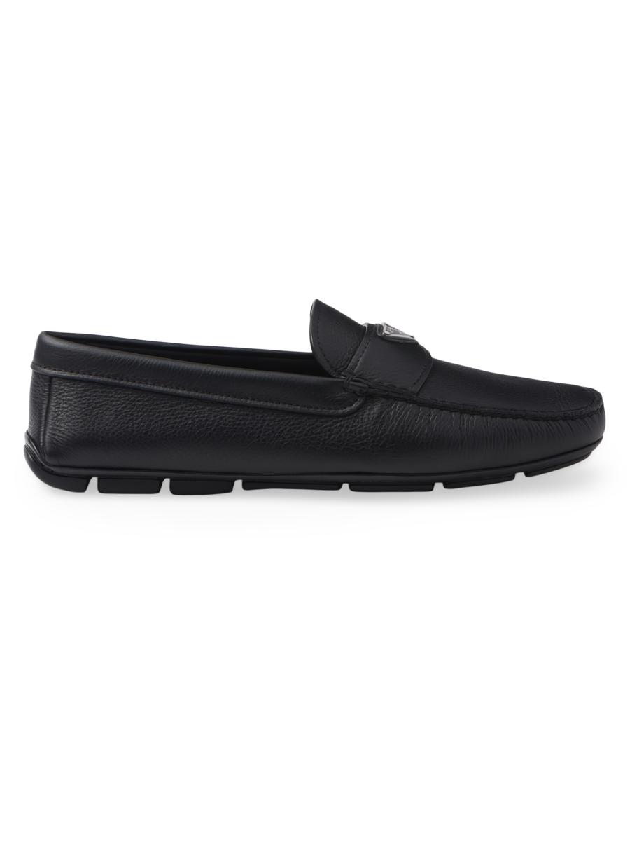 即購入⭕️ archive prada leather driving shoes Black Leather driving shoes | PRADA