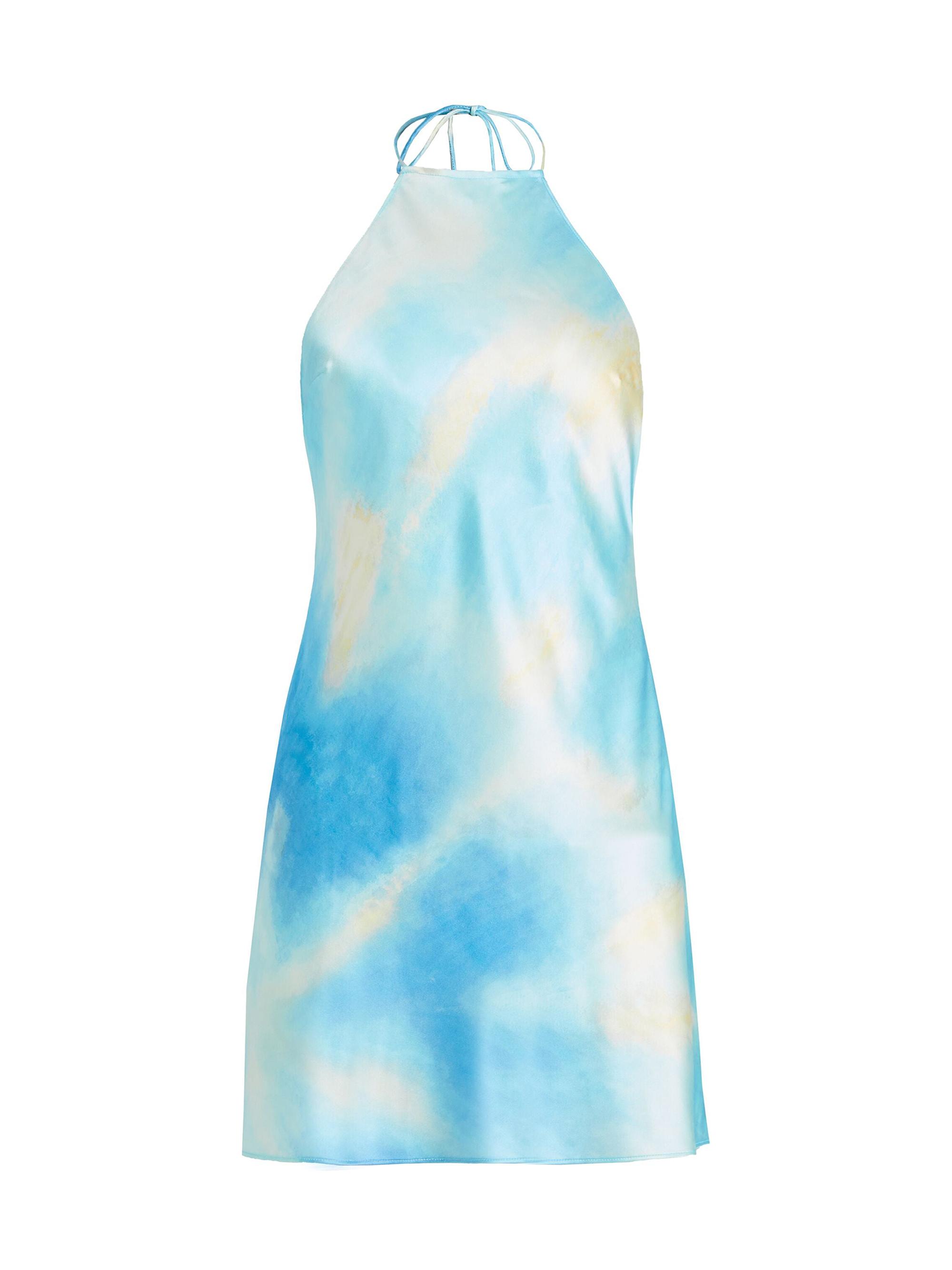 Ser.o.ya Women's Helen Silk Mini Dress - Cloud Tie Dye