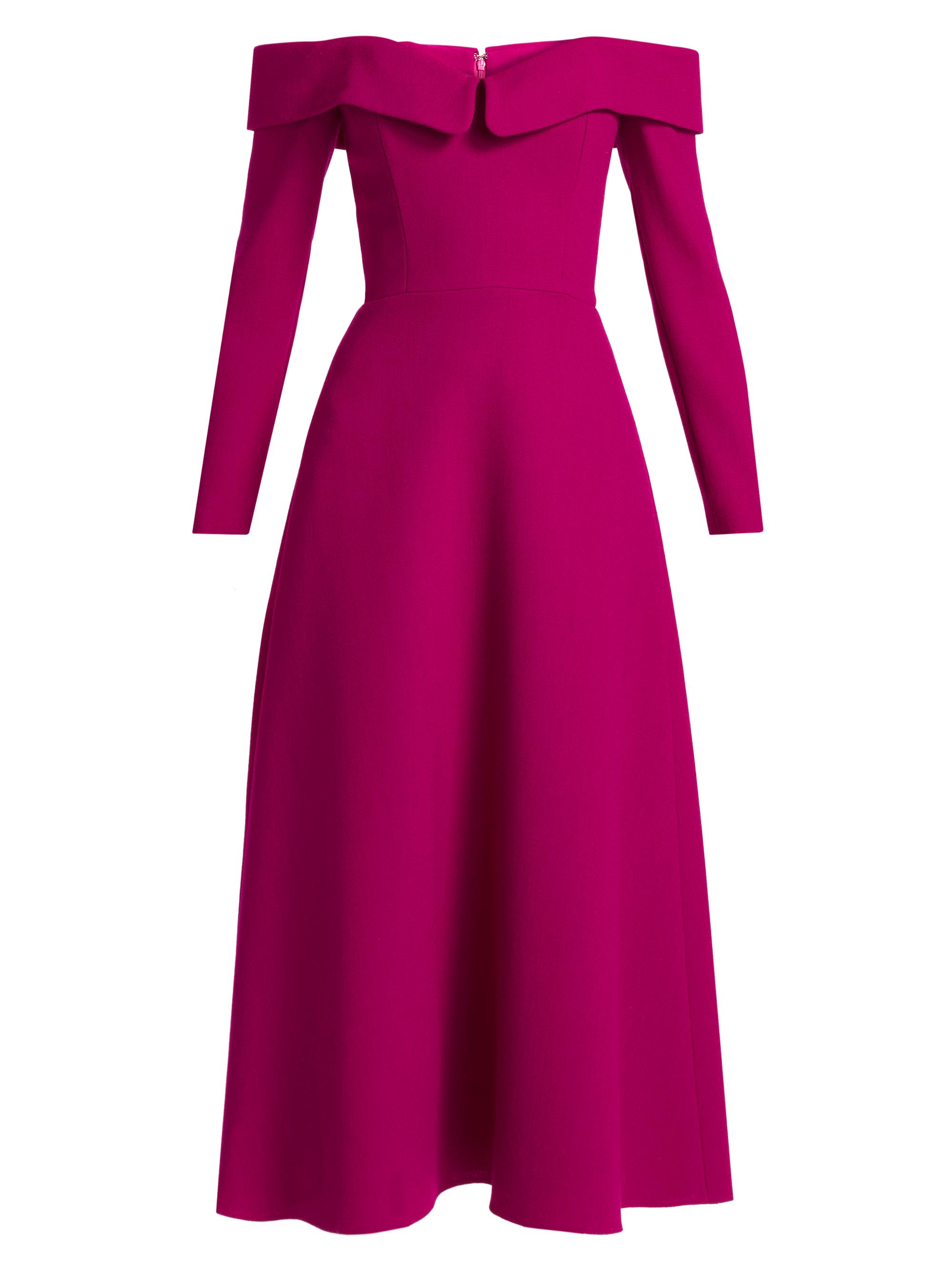 Markarian Women's Cybil Off-the-Shoulder A-Line Midi-Dress - Magenta