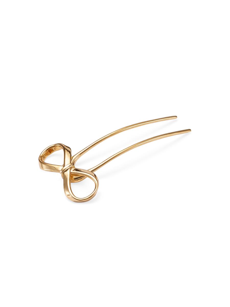 LELET NY ヘアーアクセサリー フレンチピン かんざし ゴールド Glossy Knot French Pin | LELET NY