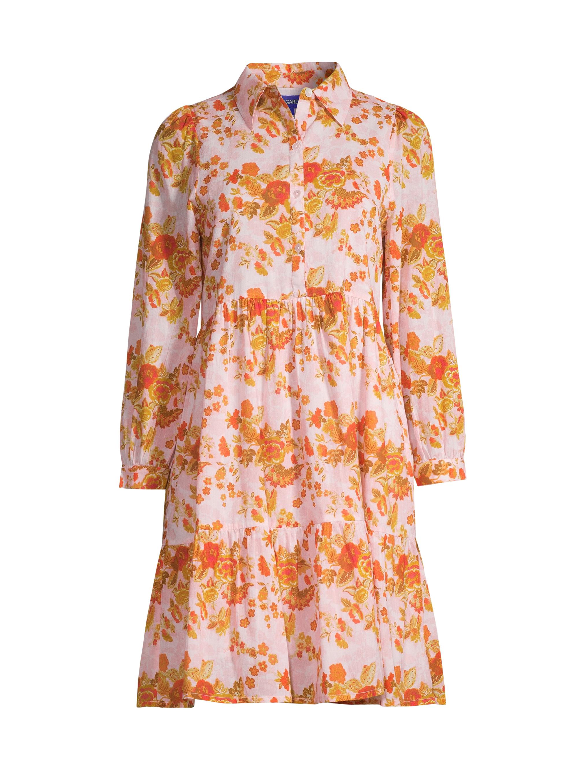 Ro's Garden Women's Romy Floral Mini Shirtdress - Pink Bindi