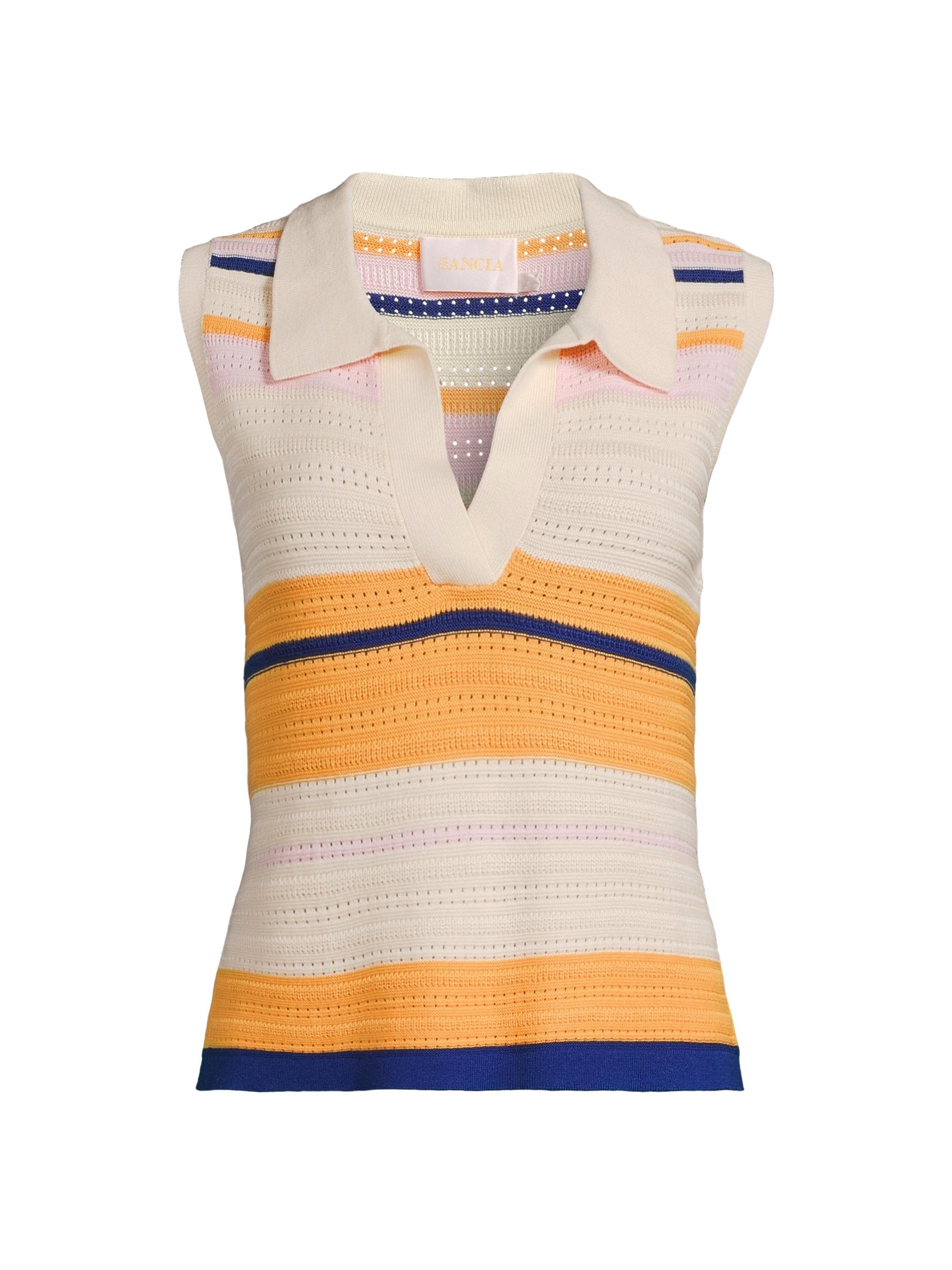Sancia Women's Cora Colorblock Knit Top - Postcard