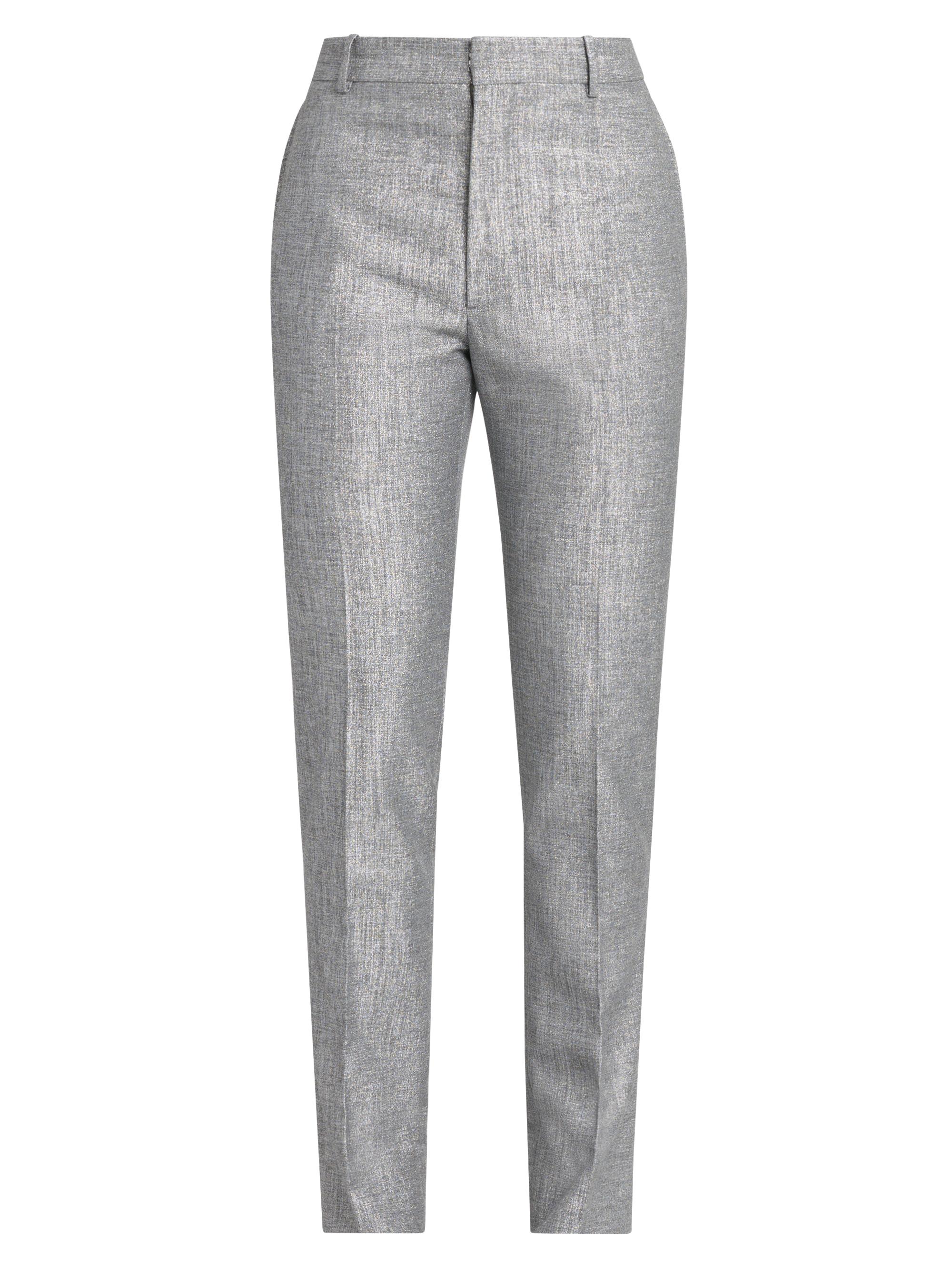 McQueen Men's Metallic Suit Pants - Silver