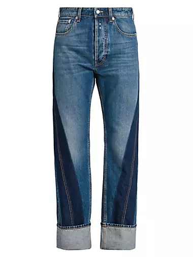 Twisted Straight-Leg Jeans