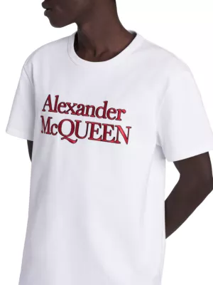 Shop Alexander McQueen Logo Cotton T-Shirt | Saks Fifth Avenue