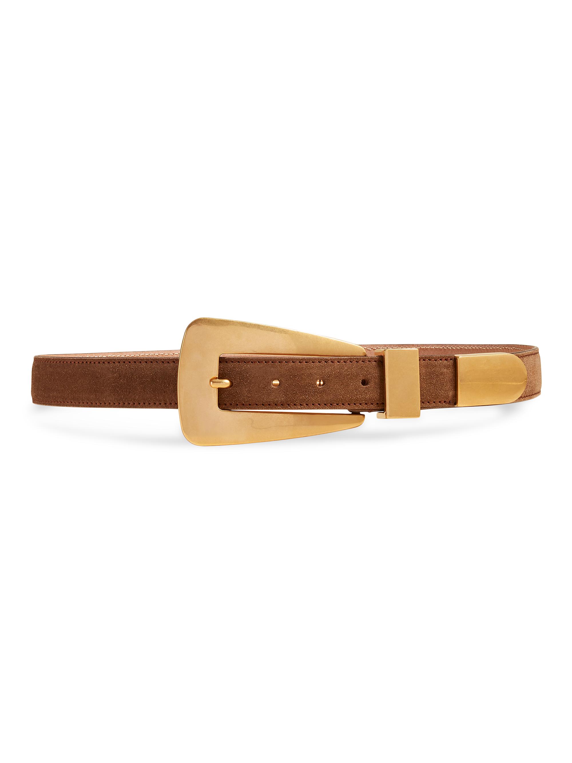 Khaite The Lucca Suede Leather Belt | Saks Fifth Avenue