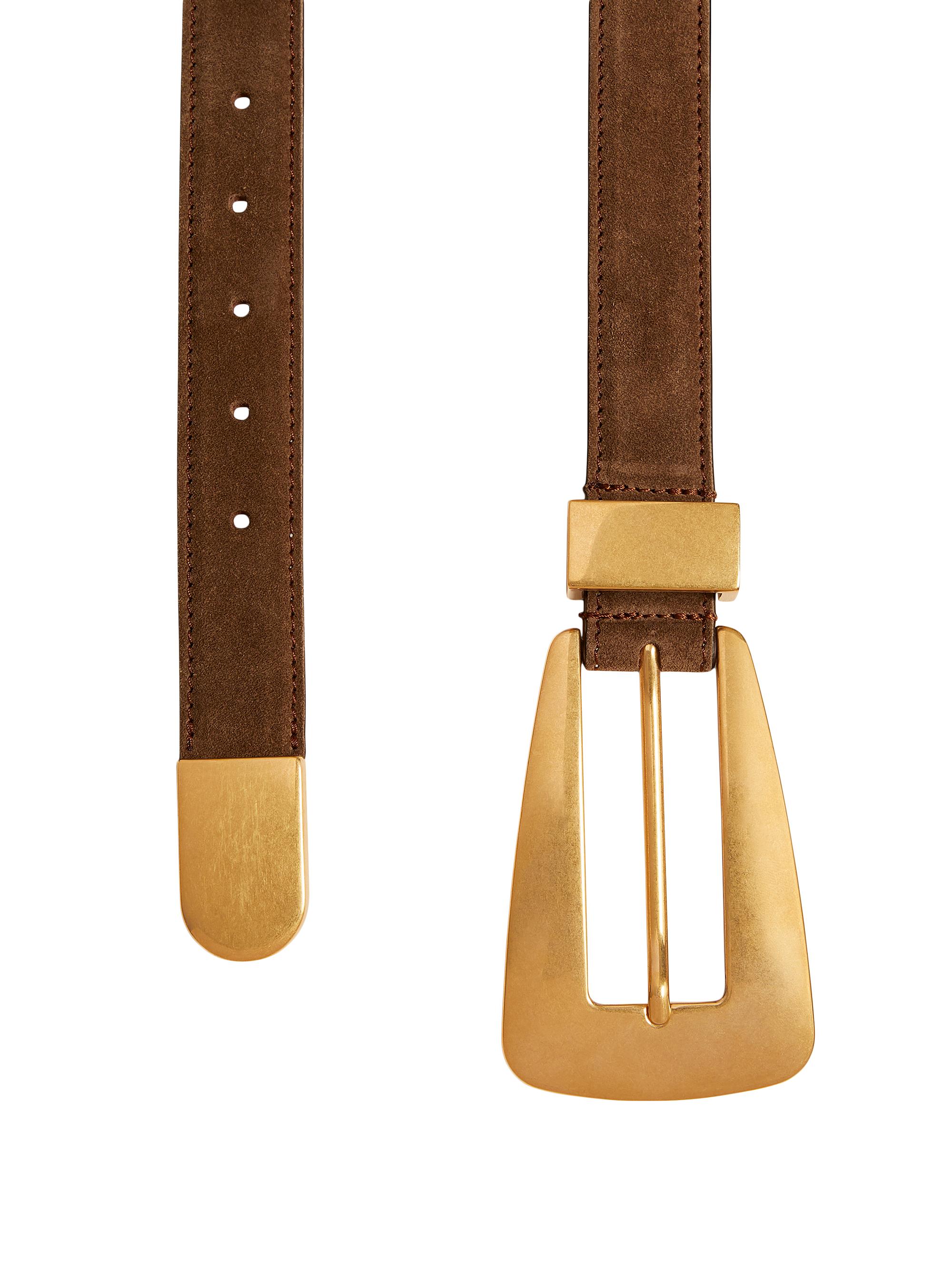 Khaite The Lucca Suede Leather Belt | Saks Fifth Avenue