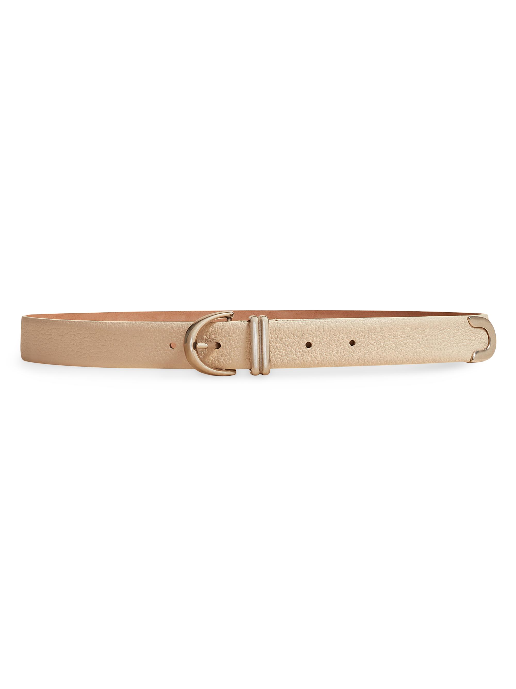 Khaite Women's The Bambi Pebbled Leather Belt - Dark