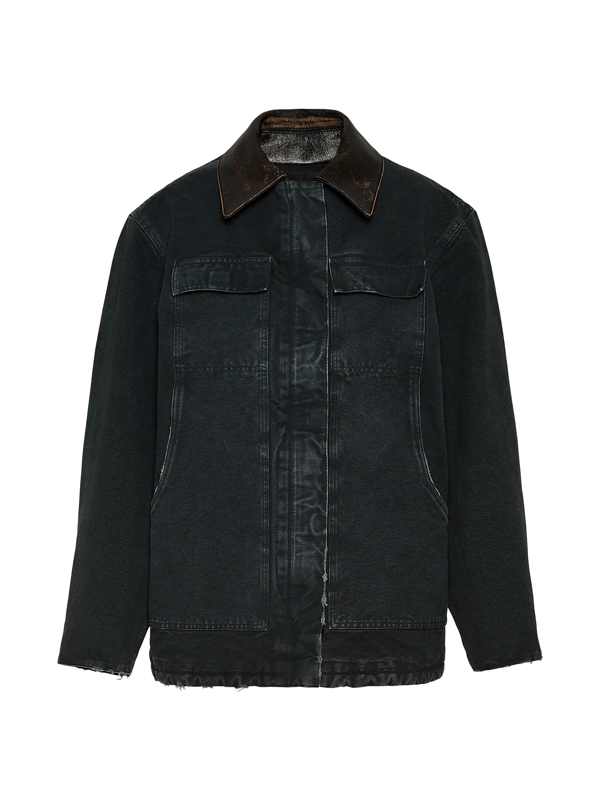 Prada Women's Canvas Trucker Jacket - Grey