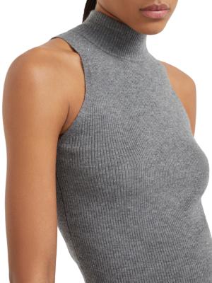 Brunello Cucinelli sleeveless wrap blouse - Grey