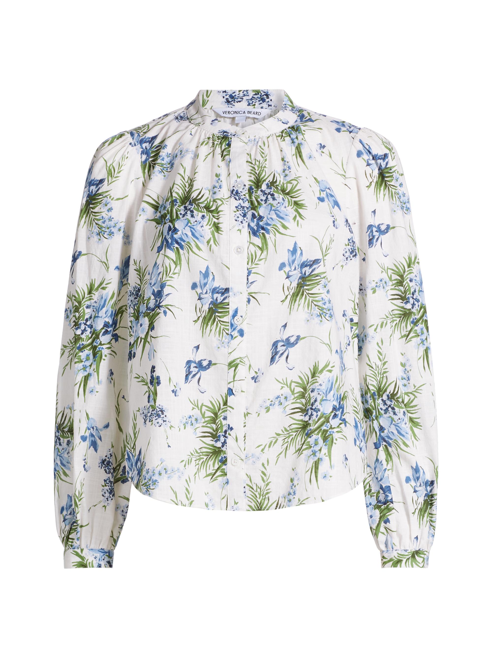 Veronica Beard Women's Ashlynn Floral Cotton Blouse - Off White Multi