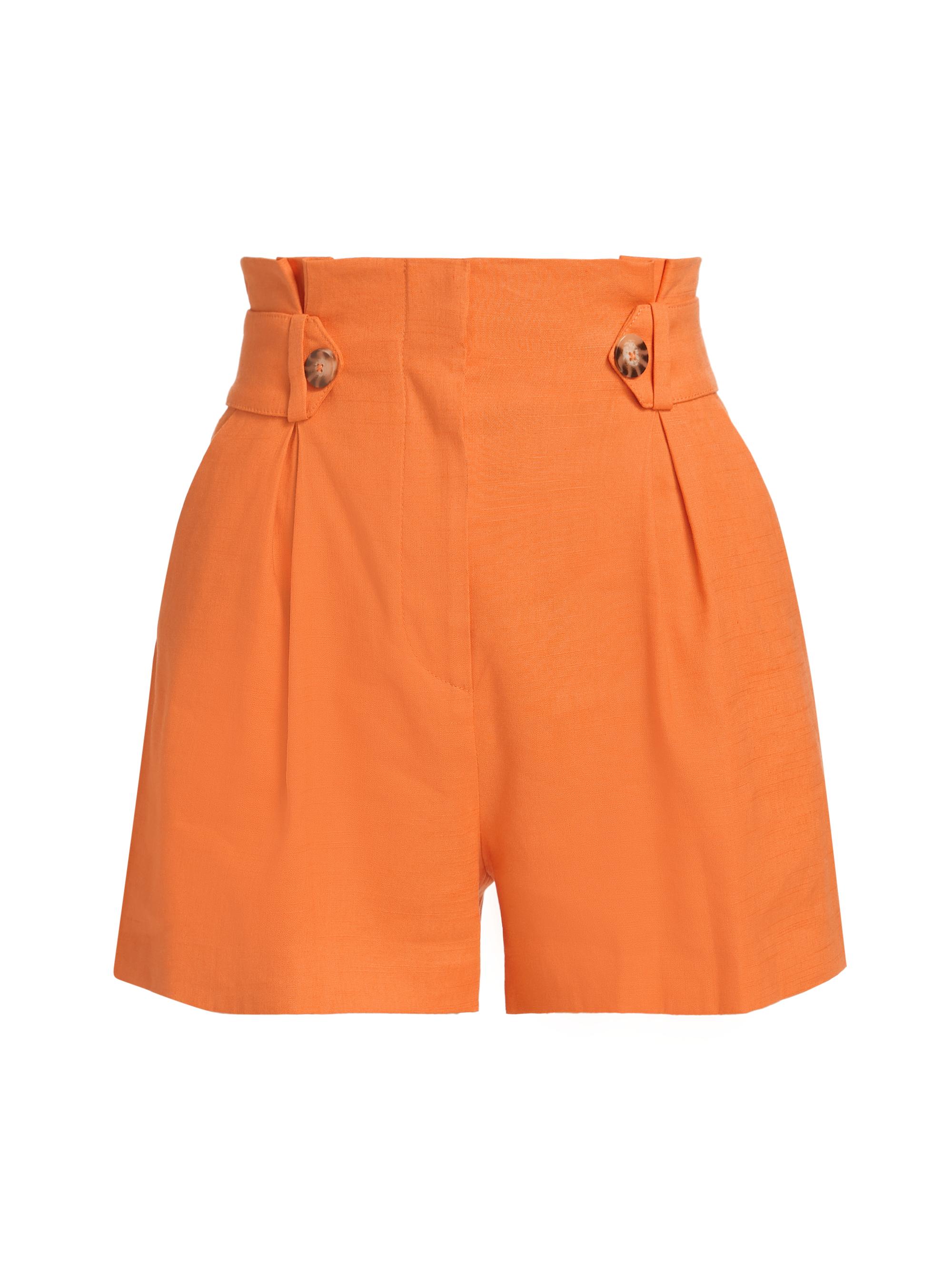 Tailored Shorts Orange Flowy Shorts High Waisted Shorts H Women