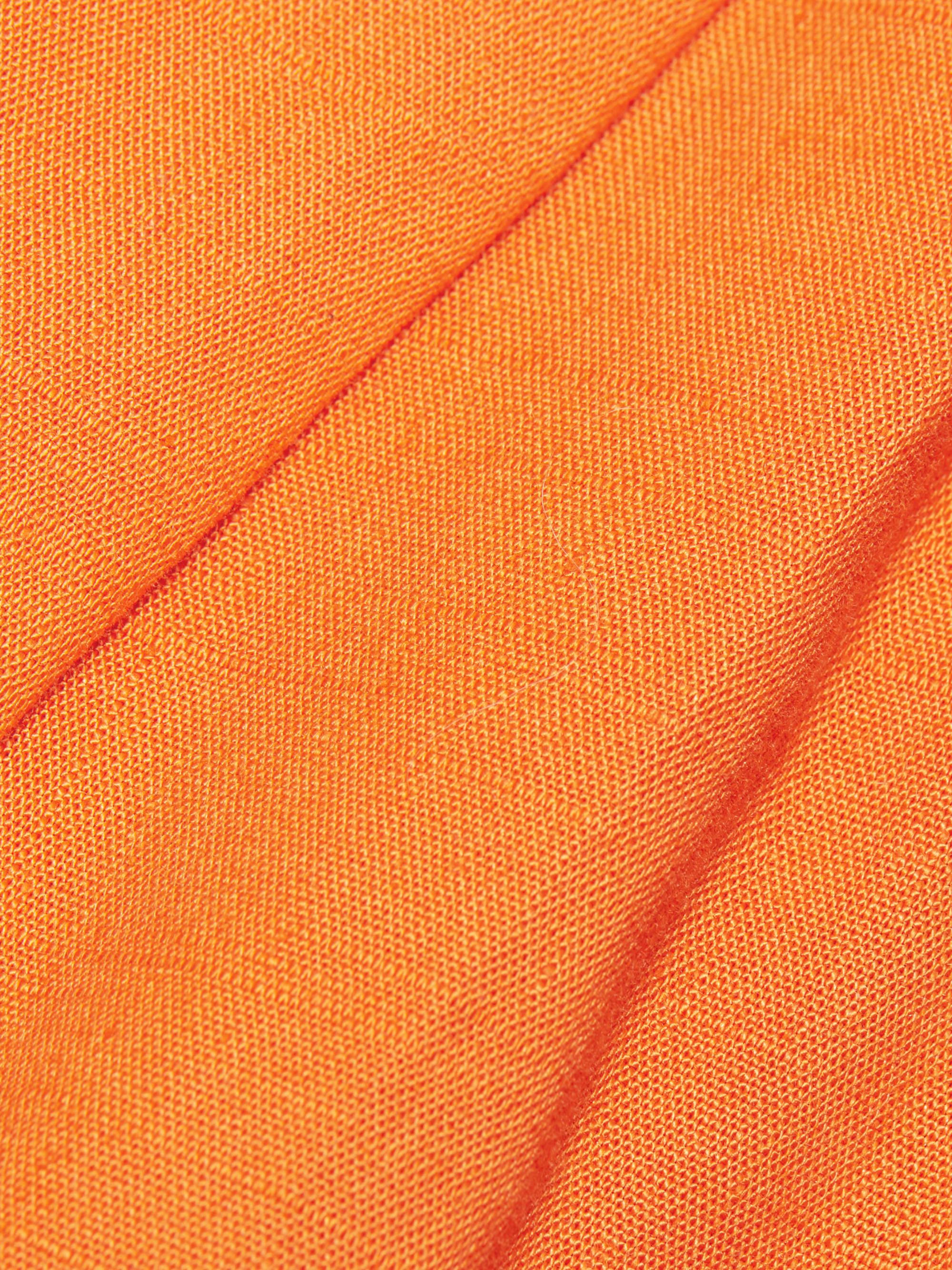 Veronica Beard Women's Octavia Linen-Blend Wrap Midi-Dress - Orange - Size 00