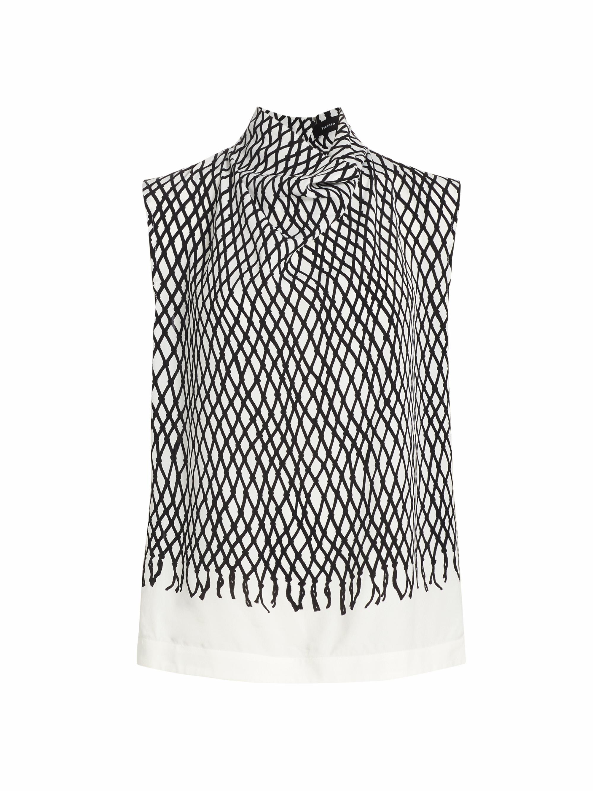 Proenza Schouler Women's Valerie Cowlneck Top - Off White Multi