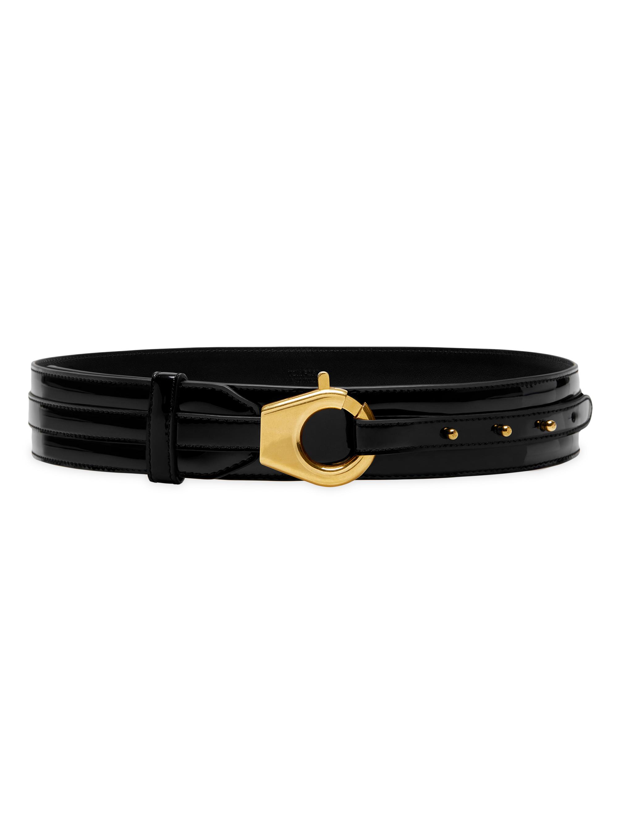 TOM FORD Women's Dita Patent Leather Belt - Black