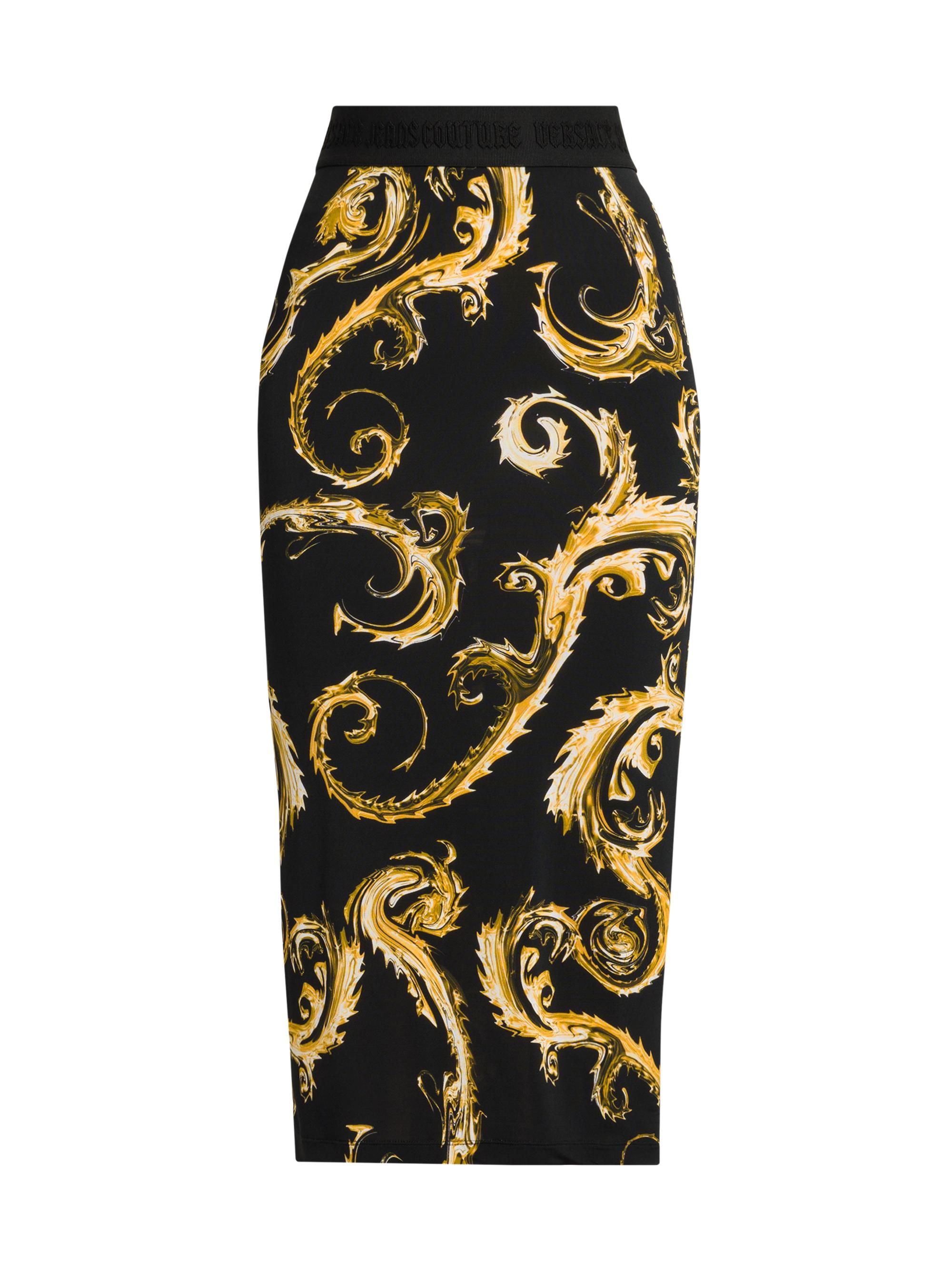 Versace Jeans Couture Women's General Pencil Skirt - Black Gold