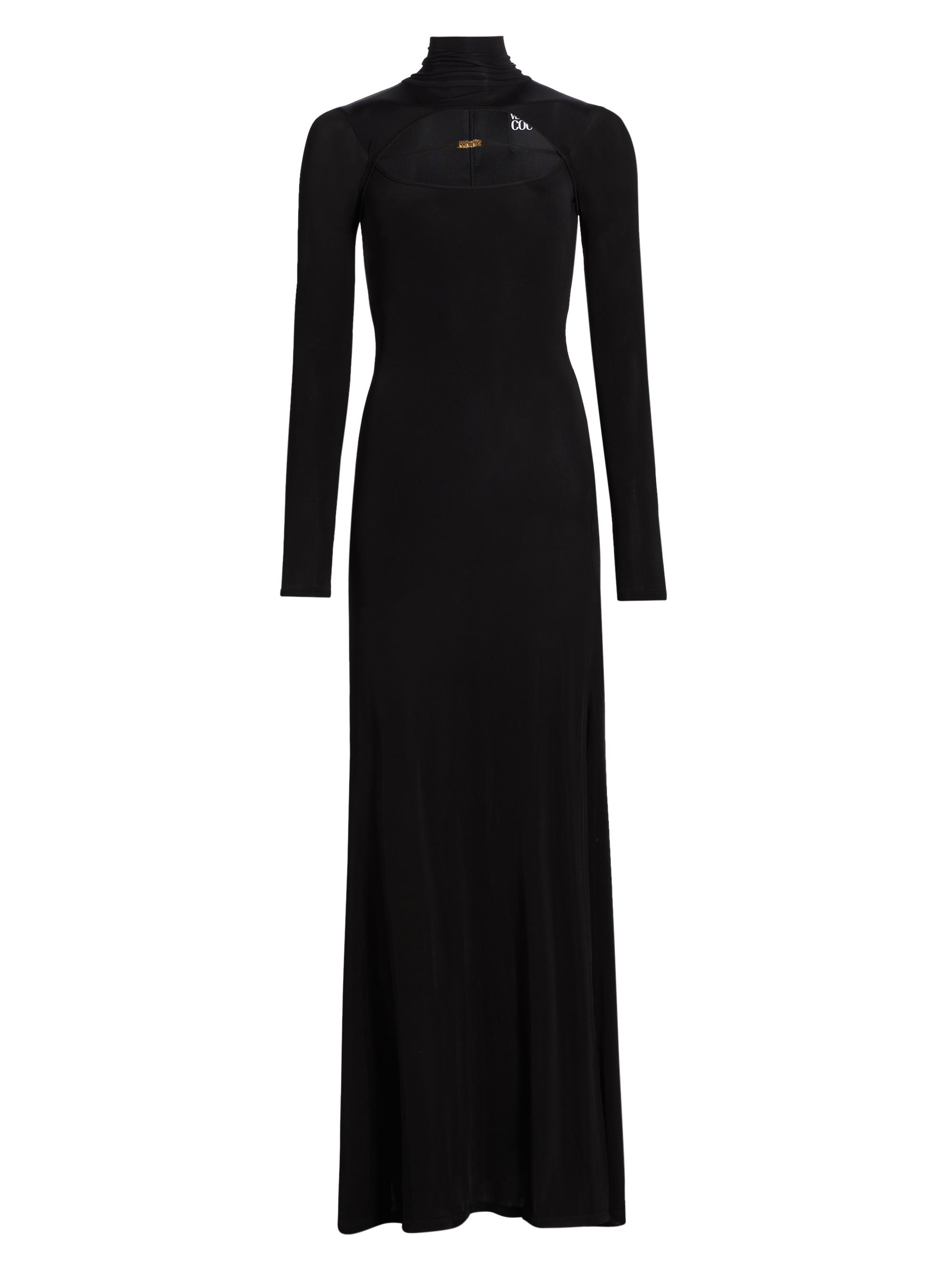 Versace Jeans Couture Women's Peek-a-Boo Logo Maxi Dress - Black