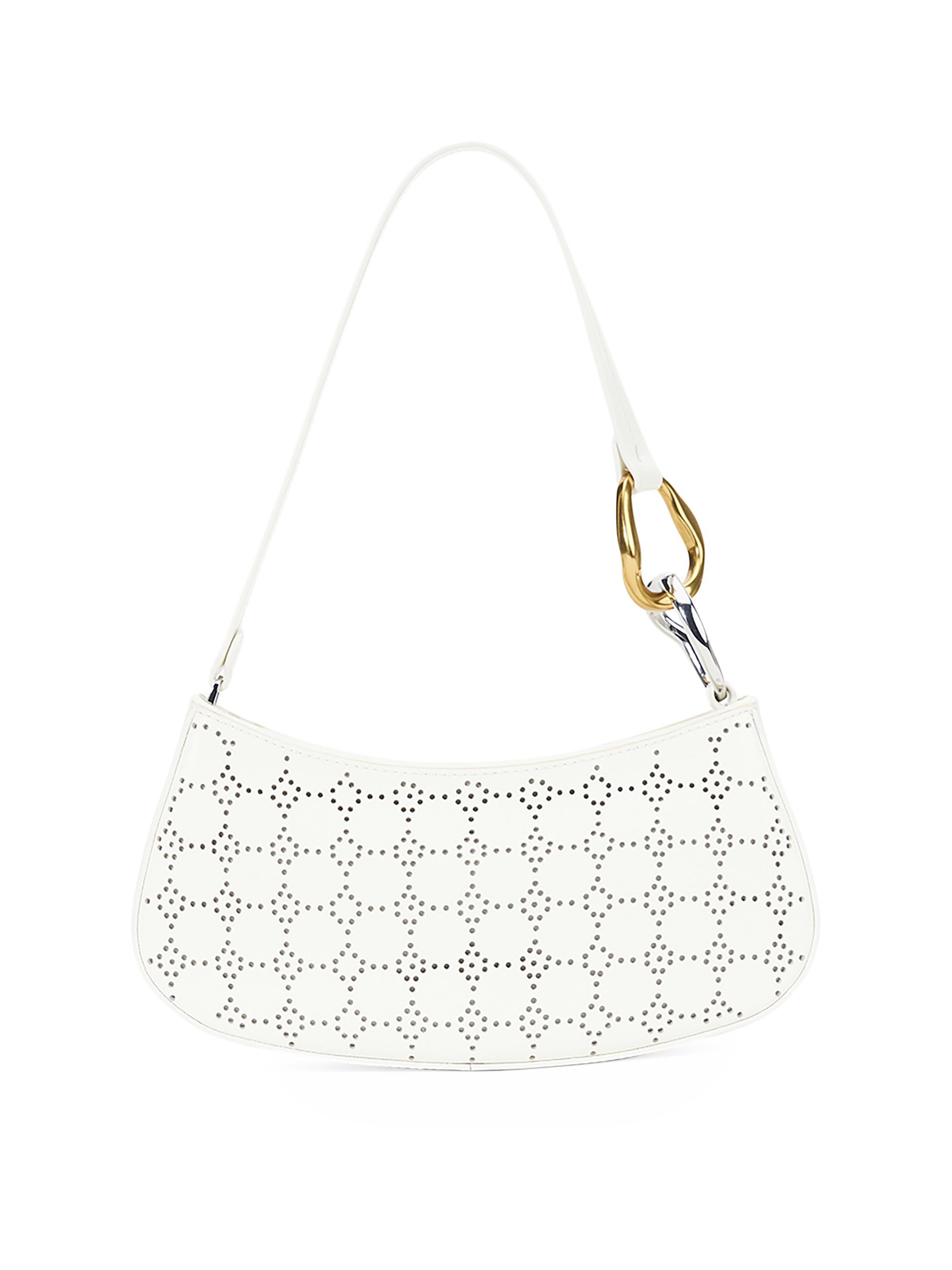 Staud Women's Ollie Perforated Leather Shoulder Bag - Paper
