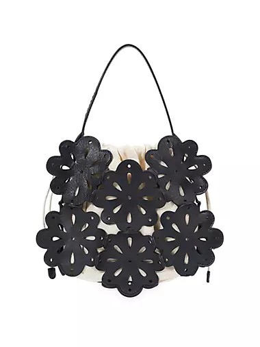 Flora Leather Basket Bag