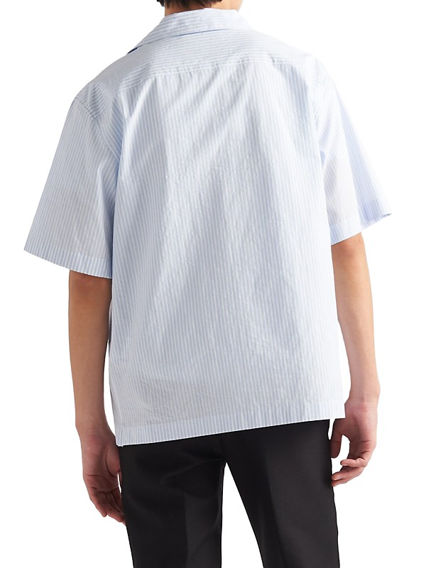 Shop Prada Short Sleeved Cotton Shirt | Saks Fifth Avenue Shop Prada Short Sleeved Cotton Shirt | Saks Fifth Avenue