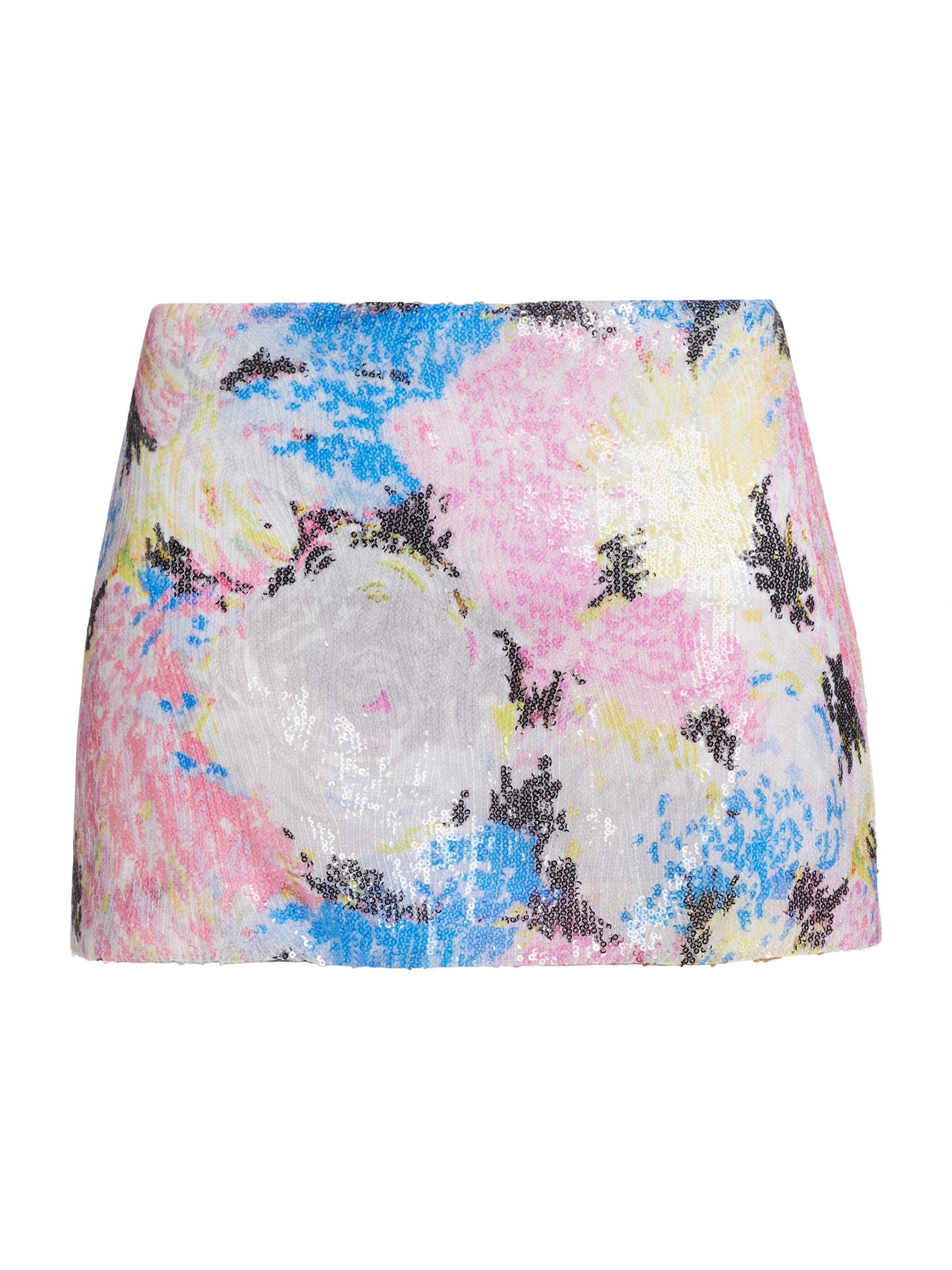 Rosetta Getty Women's Sequin Floral Miniskirt