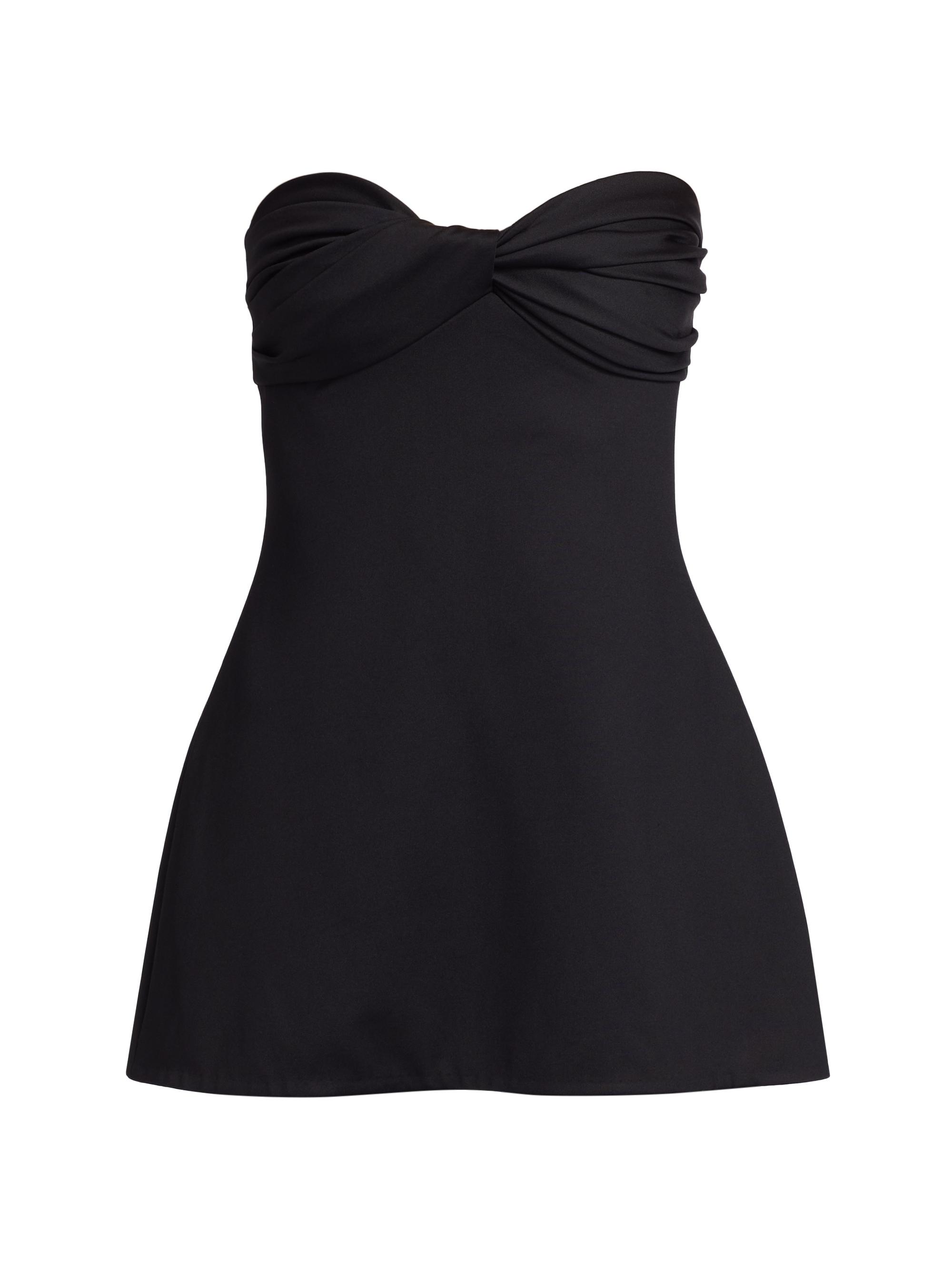 Rosetta Getty Women's Twist Strapless Peplum Top - Black