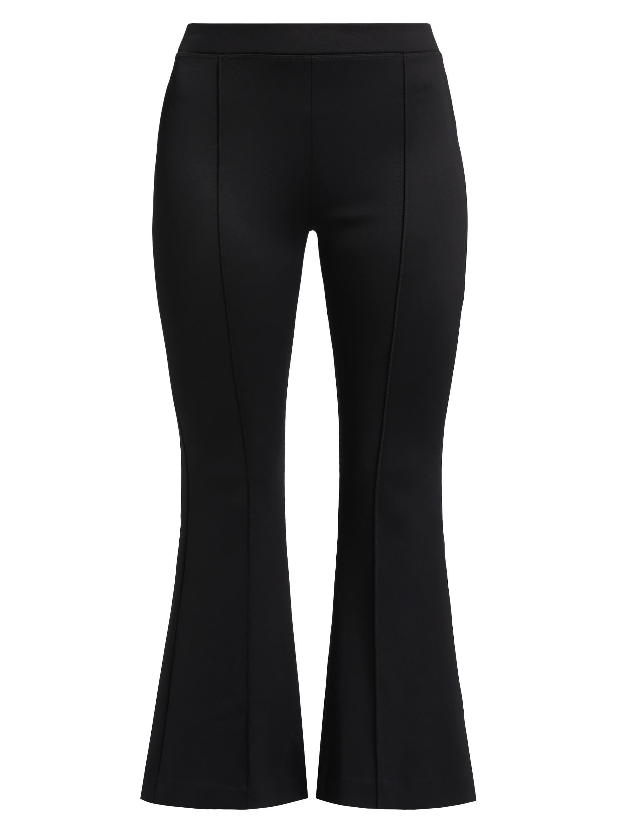 Rosetta Getty Women's Pin-Tucked Flare Crop Pull-On Pants - Black
