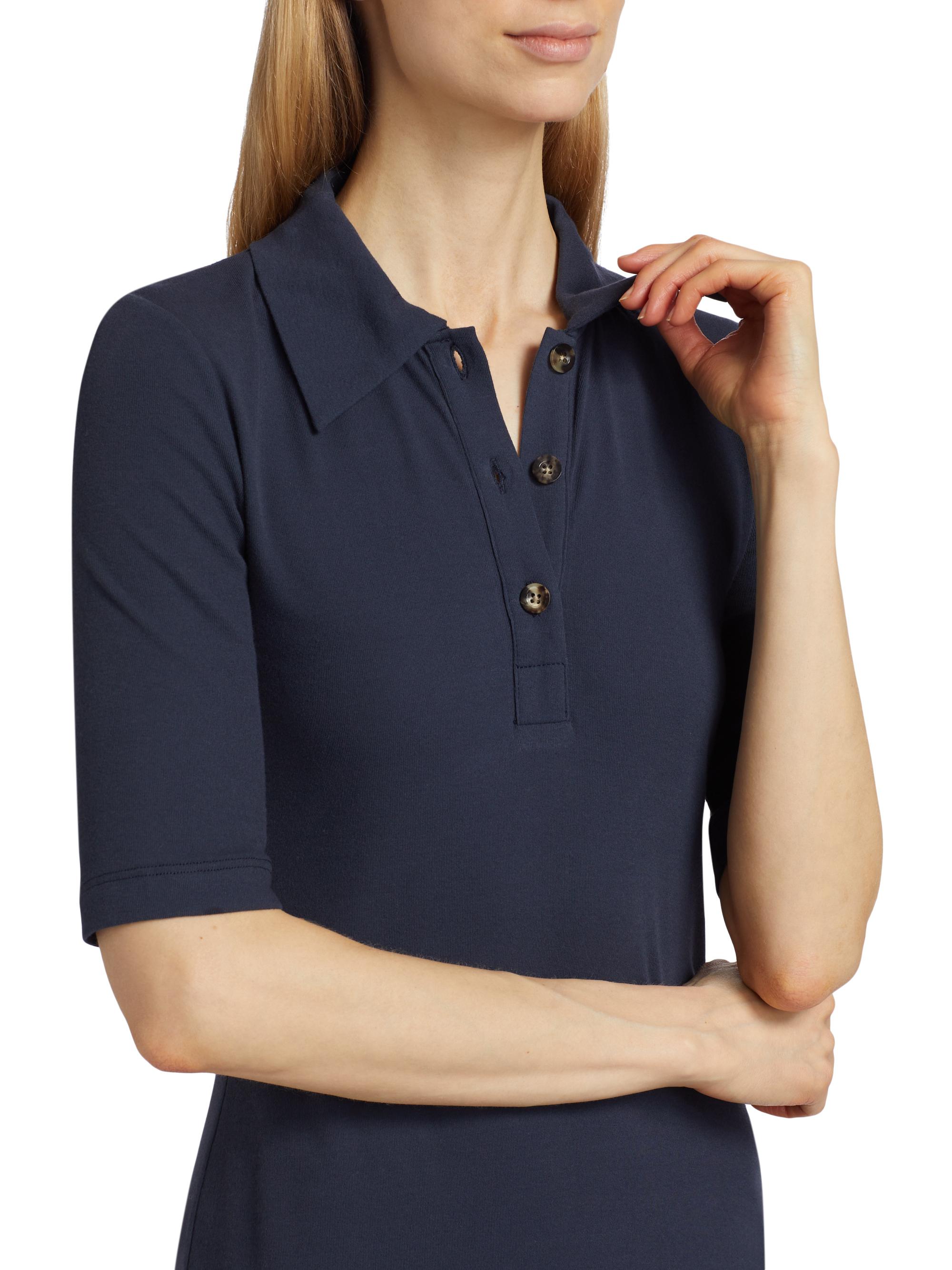 Rosetta Getty Fitted Cotton Polo T-Shirt Dress | Saks Fifth Avenue