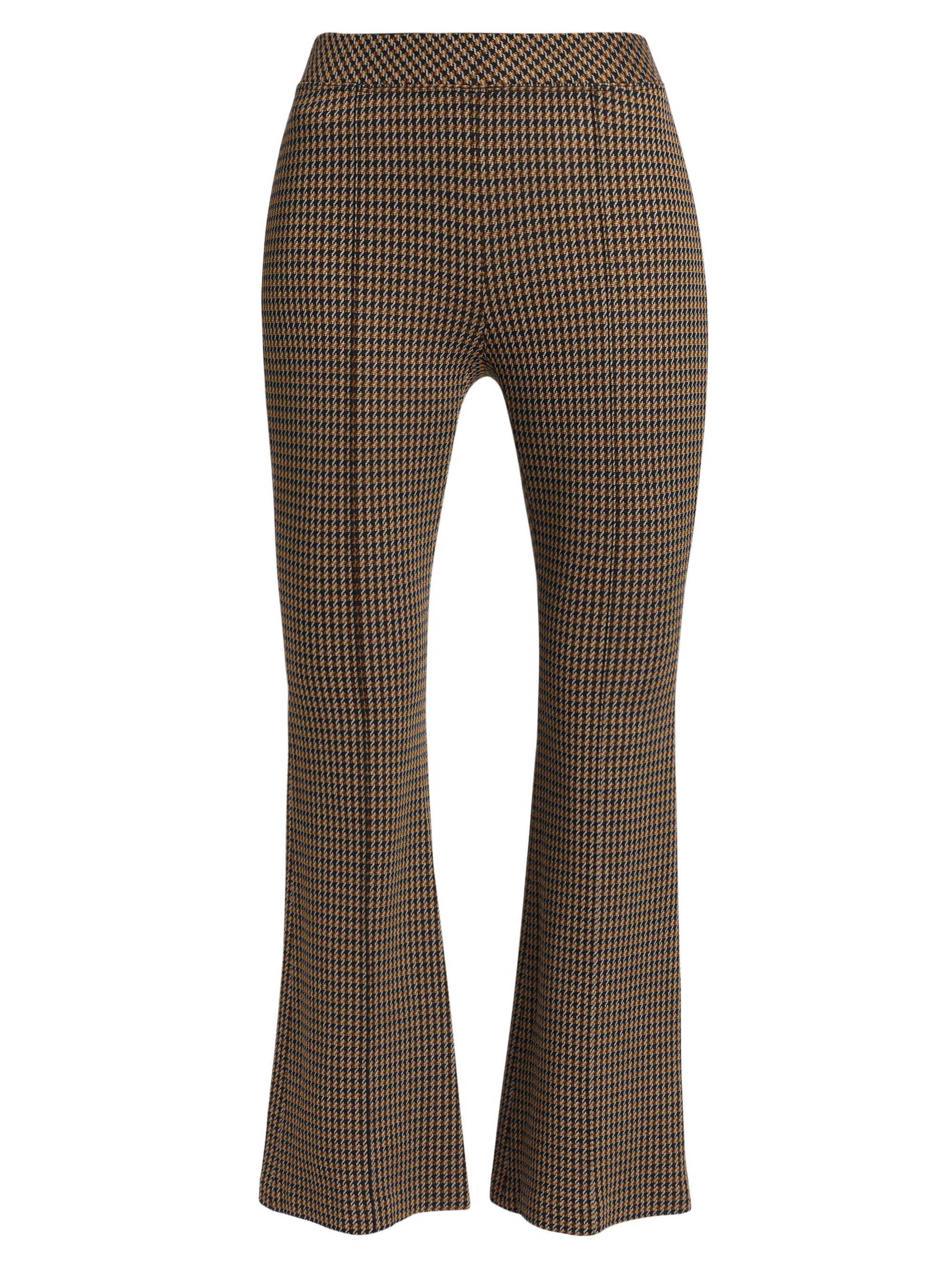 Rosetta Getty Women's Houndstooth Flare Crop Pants