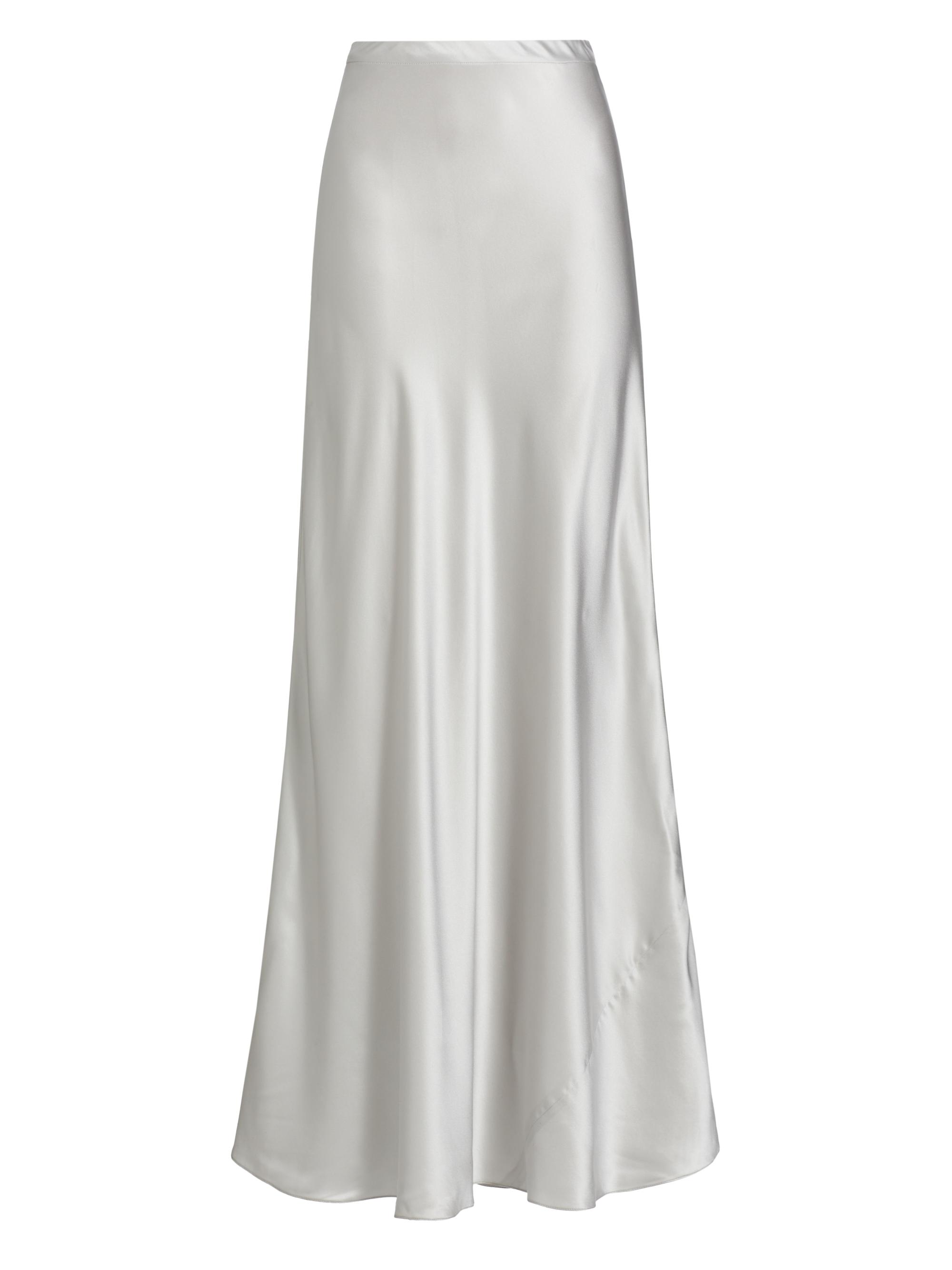 Rosetta Getty Women's Bias Silk Maxi Skirt - Silver