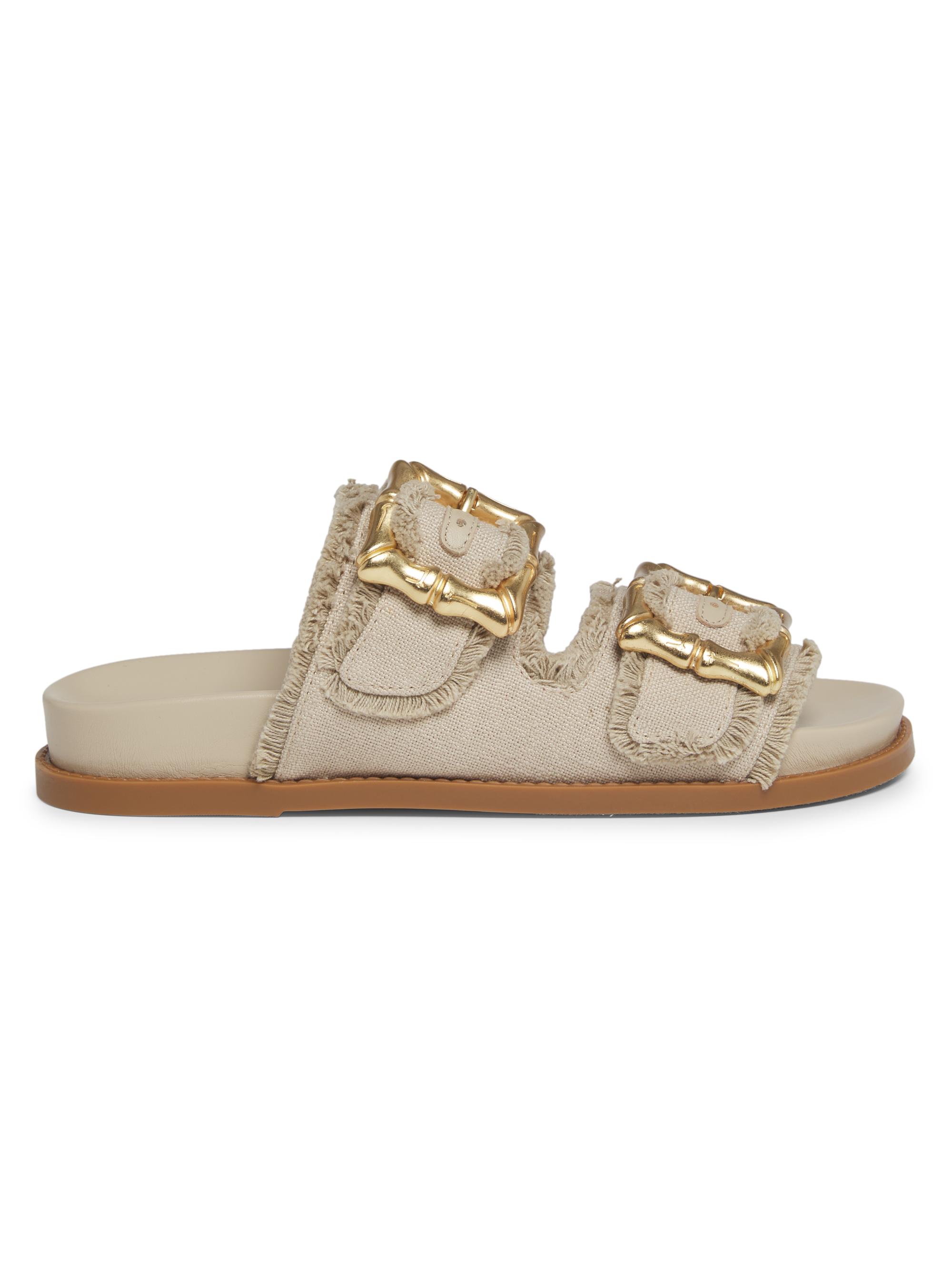 Schutz Enola Sporty Linen Sandals | Saks Fifth Avenue