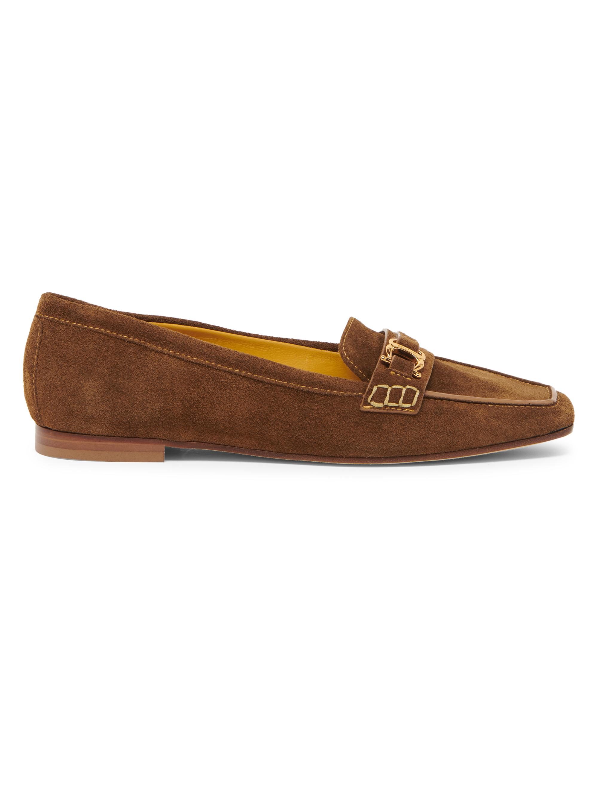 Pollini Women's Uptown Suede Loafers - Toffee Mustard