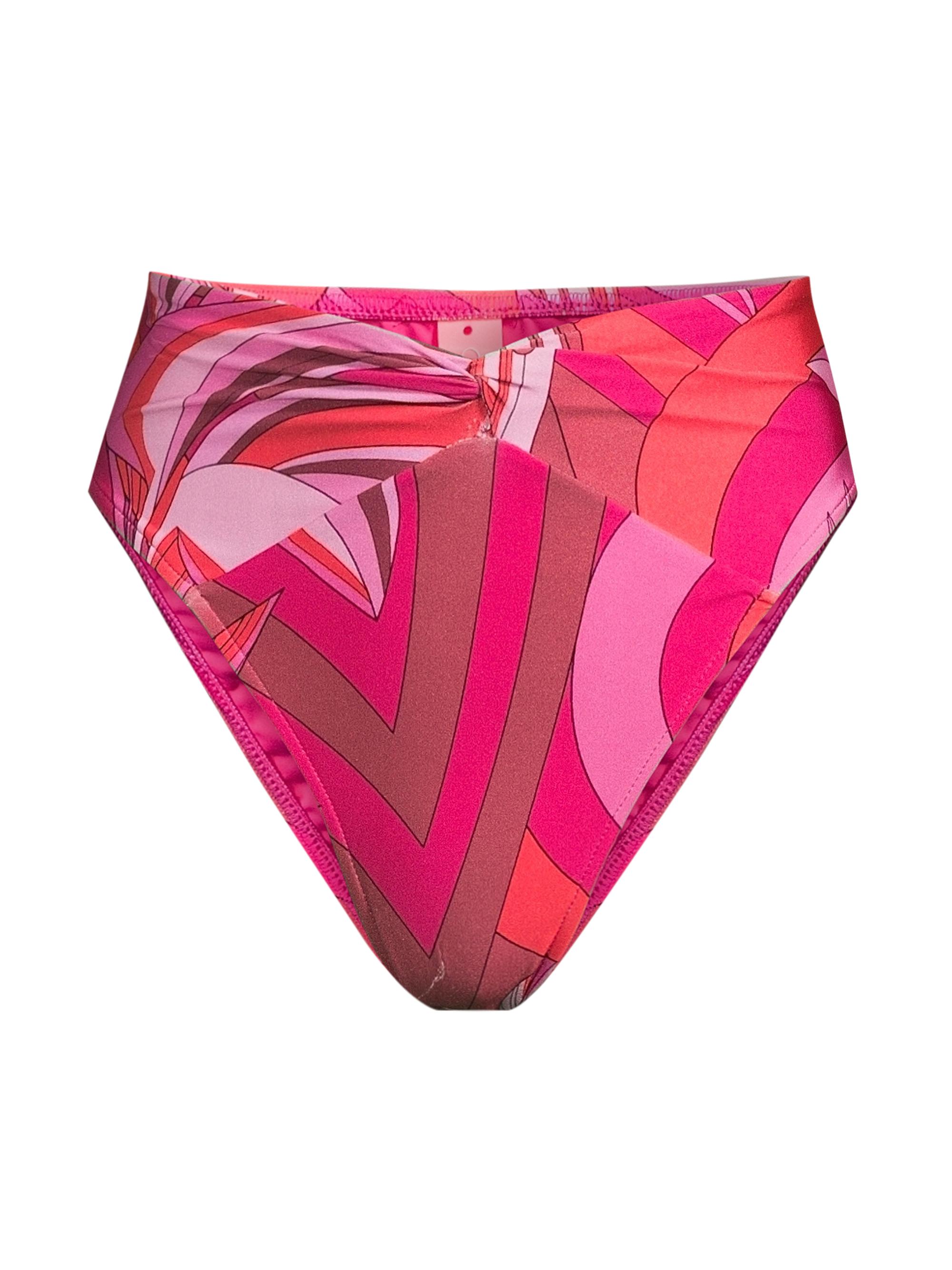 Farm Rio Women's Endless Summer Abstract High-Rise Bikini Bottoms - Endless Summer Red