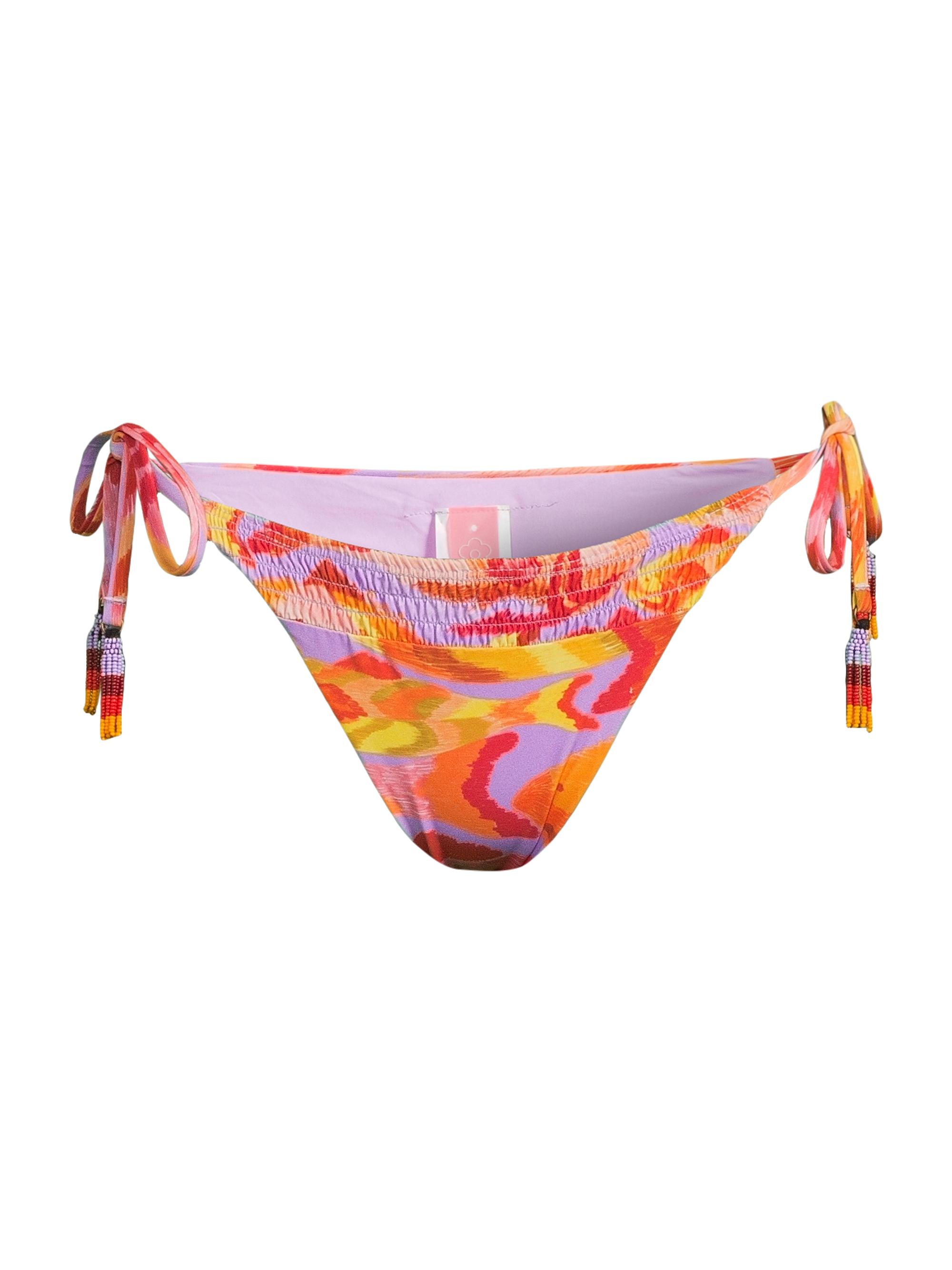 Farm Rio Women's Painted Fishes Side-Tie Bikini Bottom - Painted Fishes Lilac
