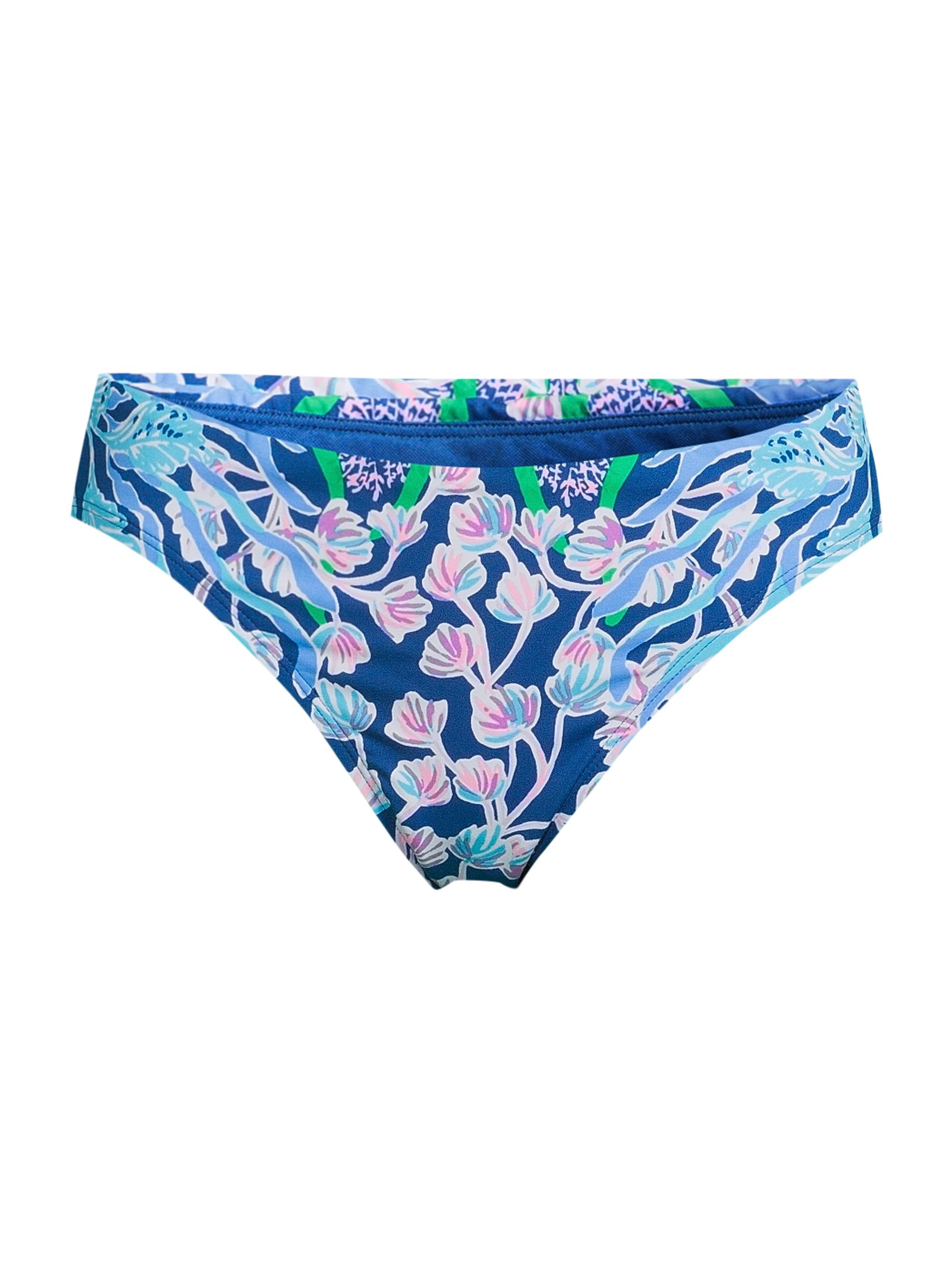 Lilly Pulitzer Women's Betie Floral Hipster Bikini Bottoms - Barton Blue Seacret