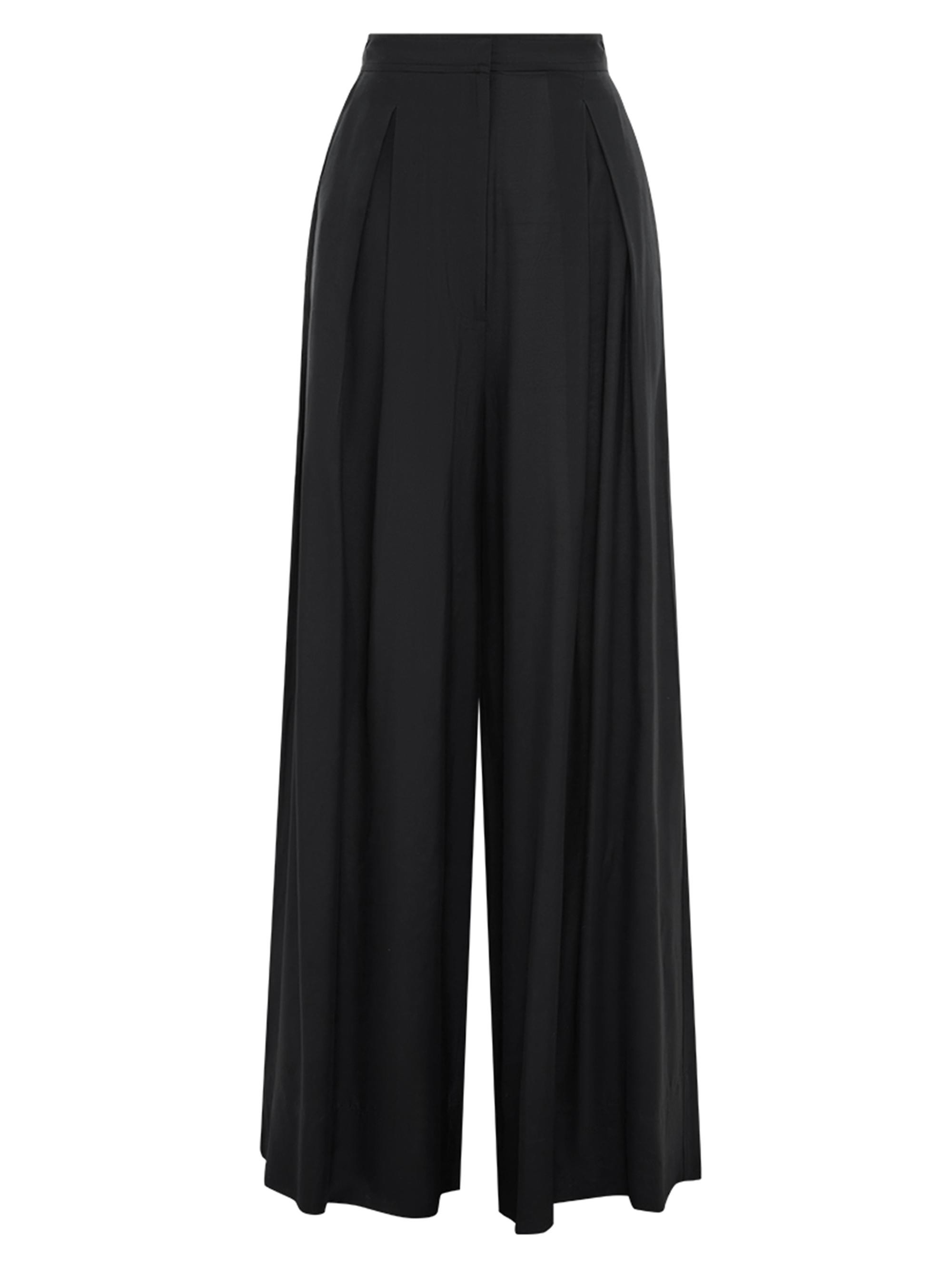Peony Women's Del Mar Pleated Wide-Leg Pants - Noir